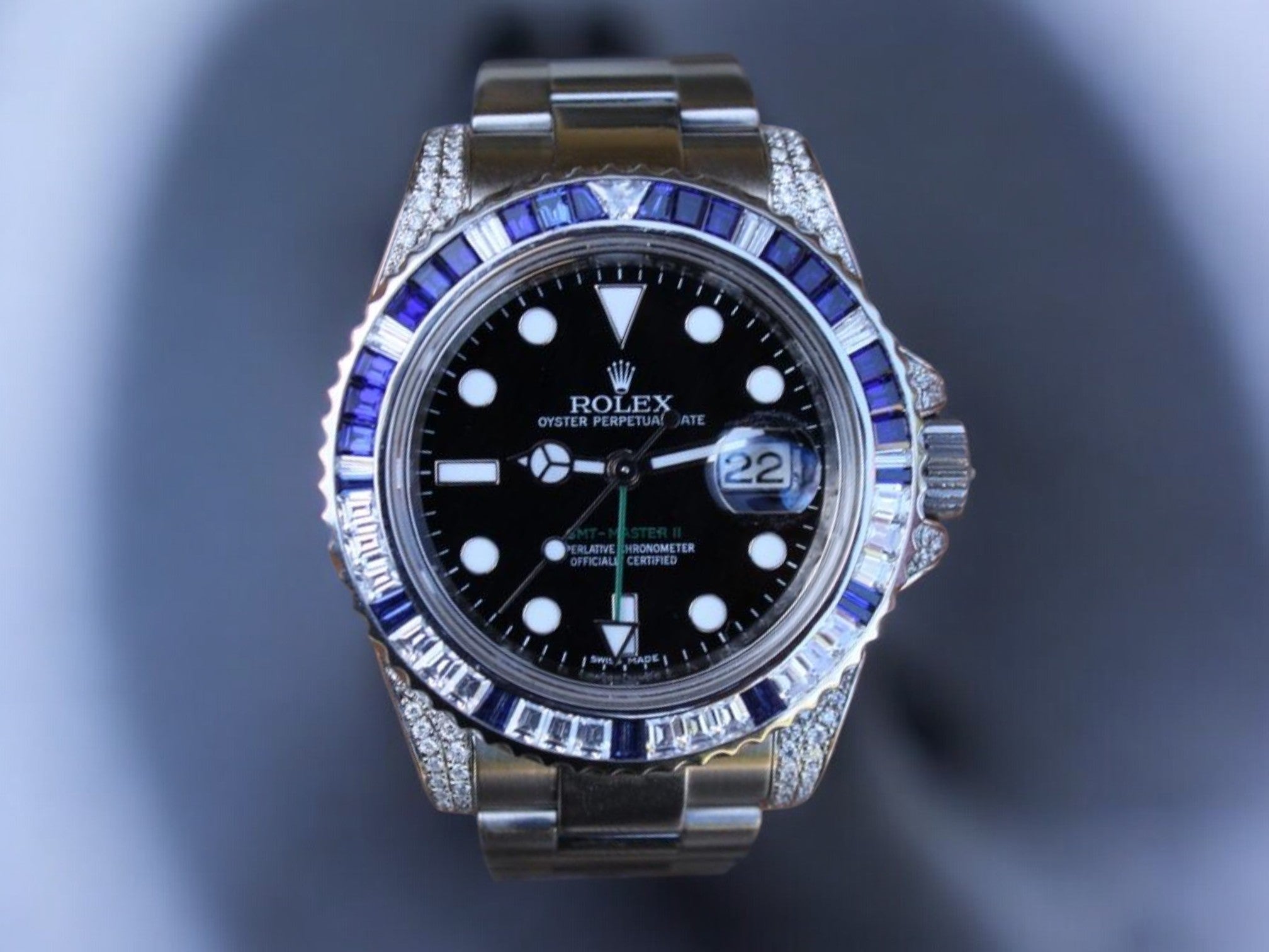 GMT-Master II – 40 mm – Oyster – Custom Diamond Bezel - Iced Out