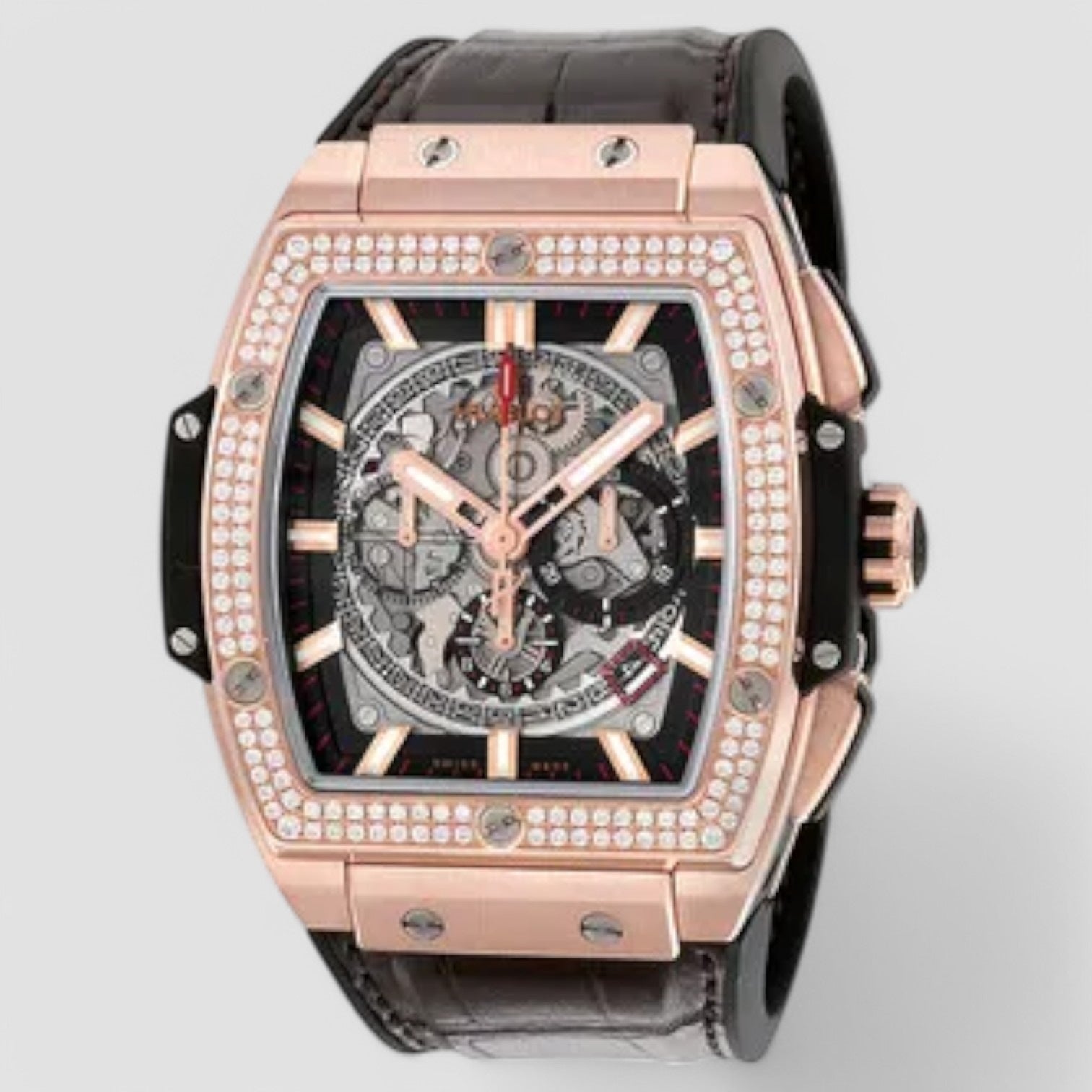 Spirit of Big Bang 18kt King Gold Diamond Men's Watch