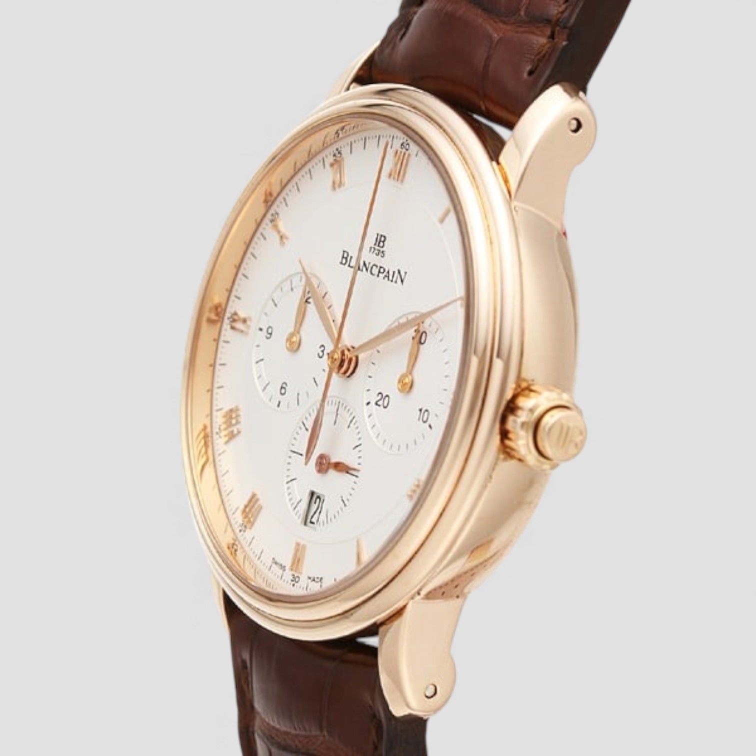 Villeret Single Button Chronograph 18K Rose Gold