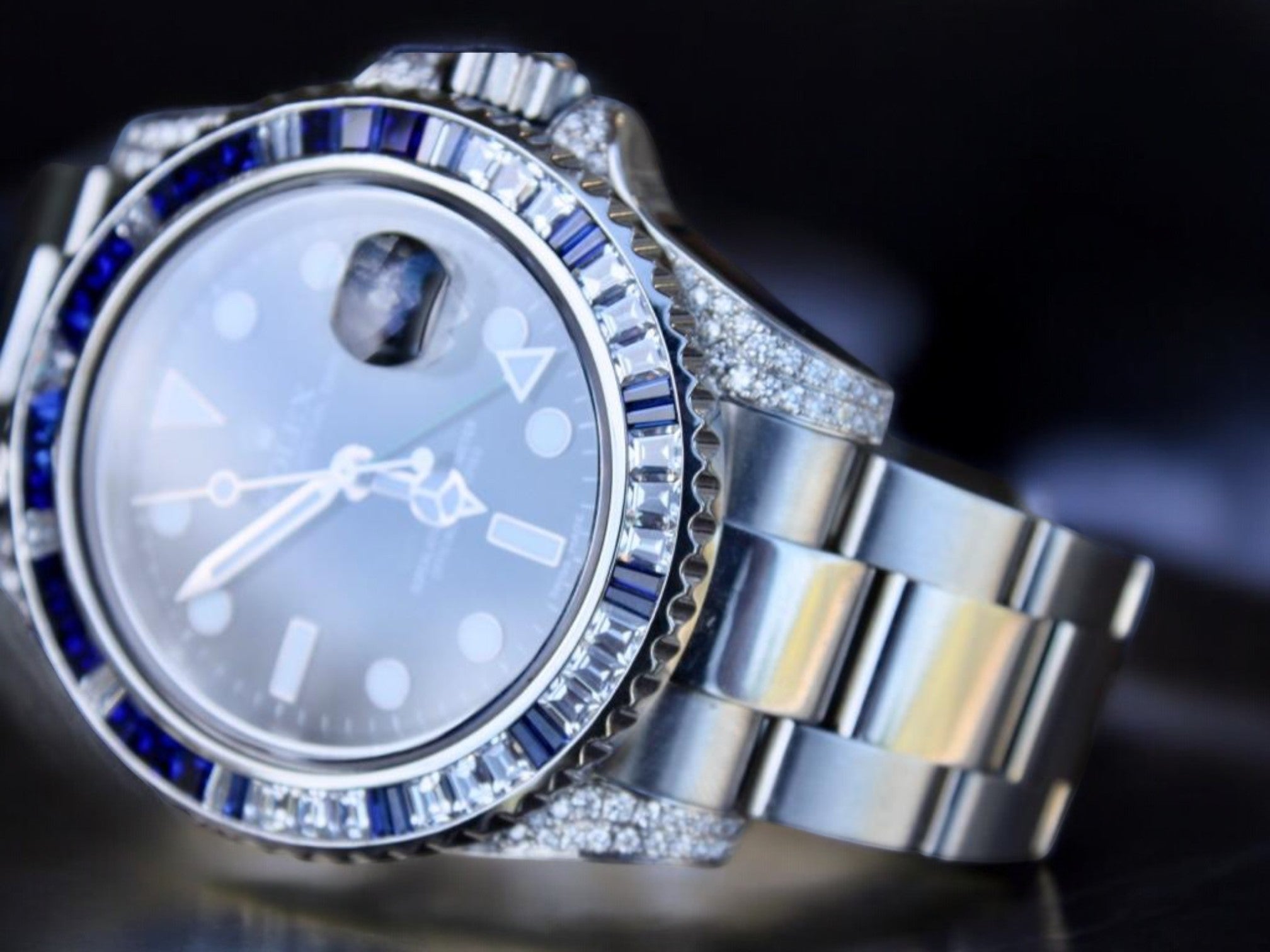 GMT-Master II – 40 mm – Oyster – Custom Diamond Bezel - Iced Out