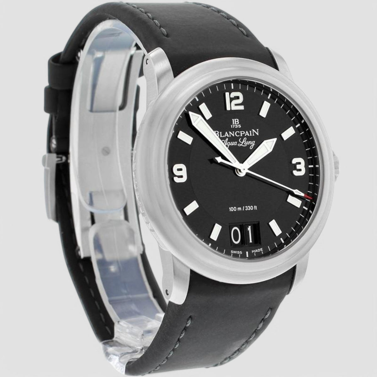 Aqualung  Big Date SS Rubber Strap