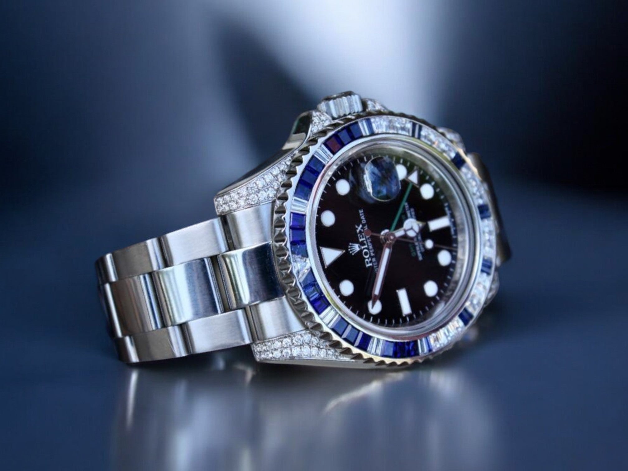 GMT-Master II – 40 mm – Oyster – Custom Diamond Bezel - Iced Out