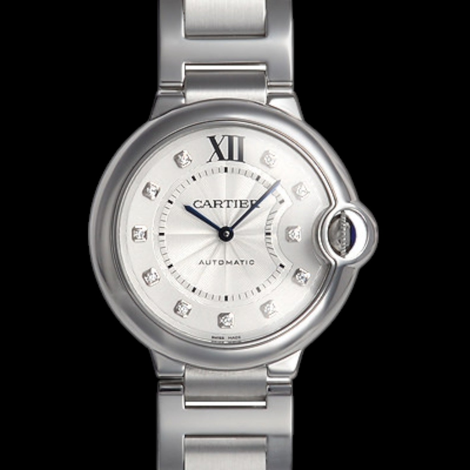 Ballon Bleu Silver Dial Diamond Women's Watch