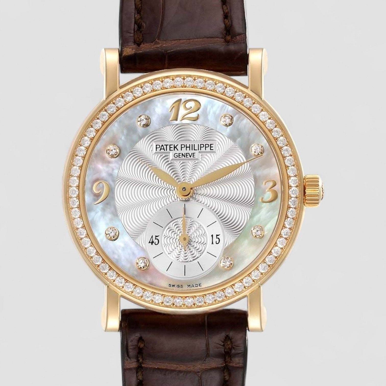 Calatrava Hand Wind Diamond Ladies Watch