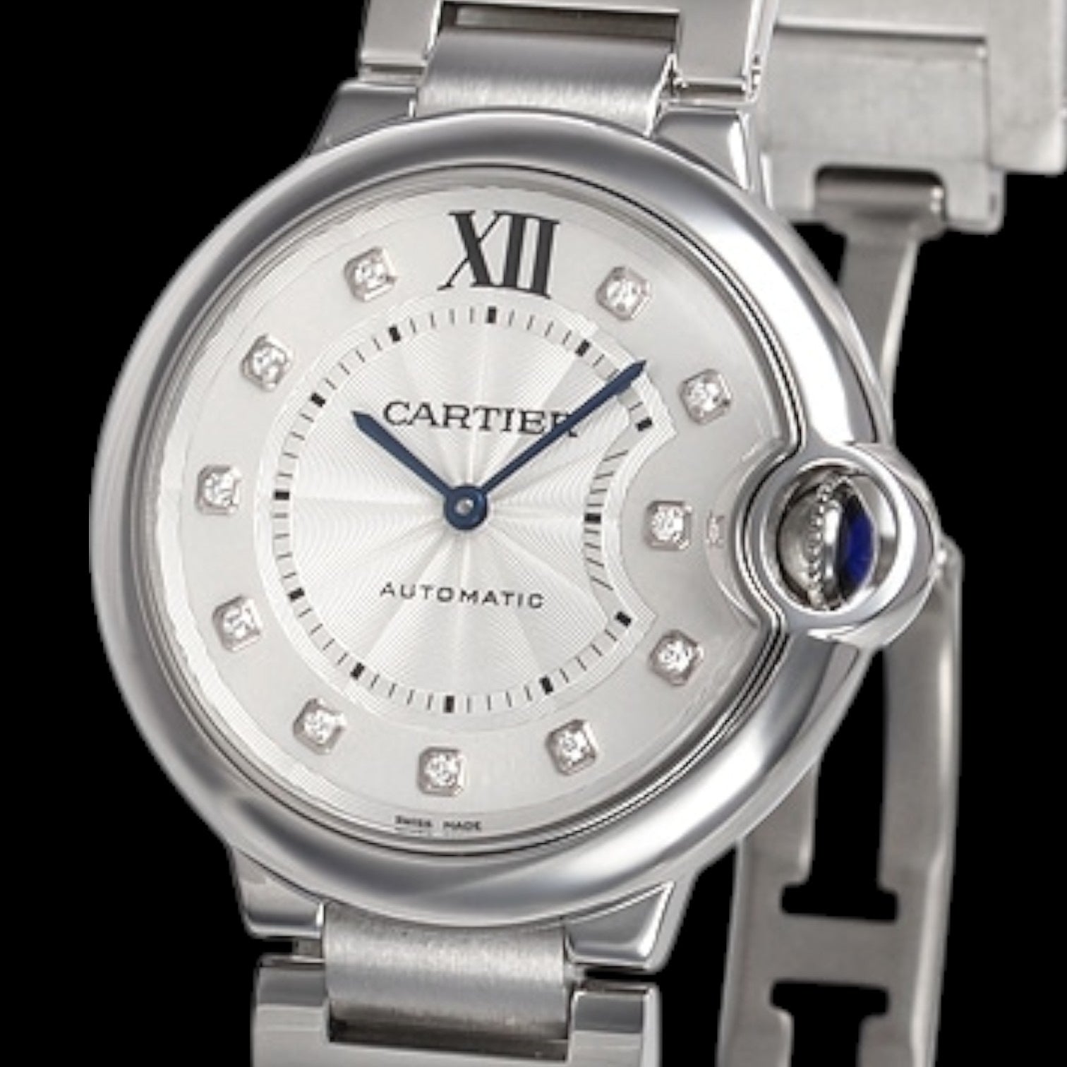 Ballon Bleu Silver Dial Diamond Women's Watch