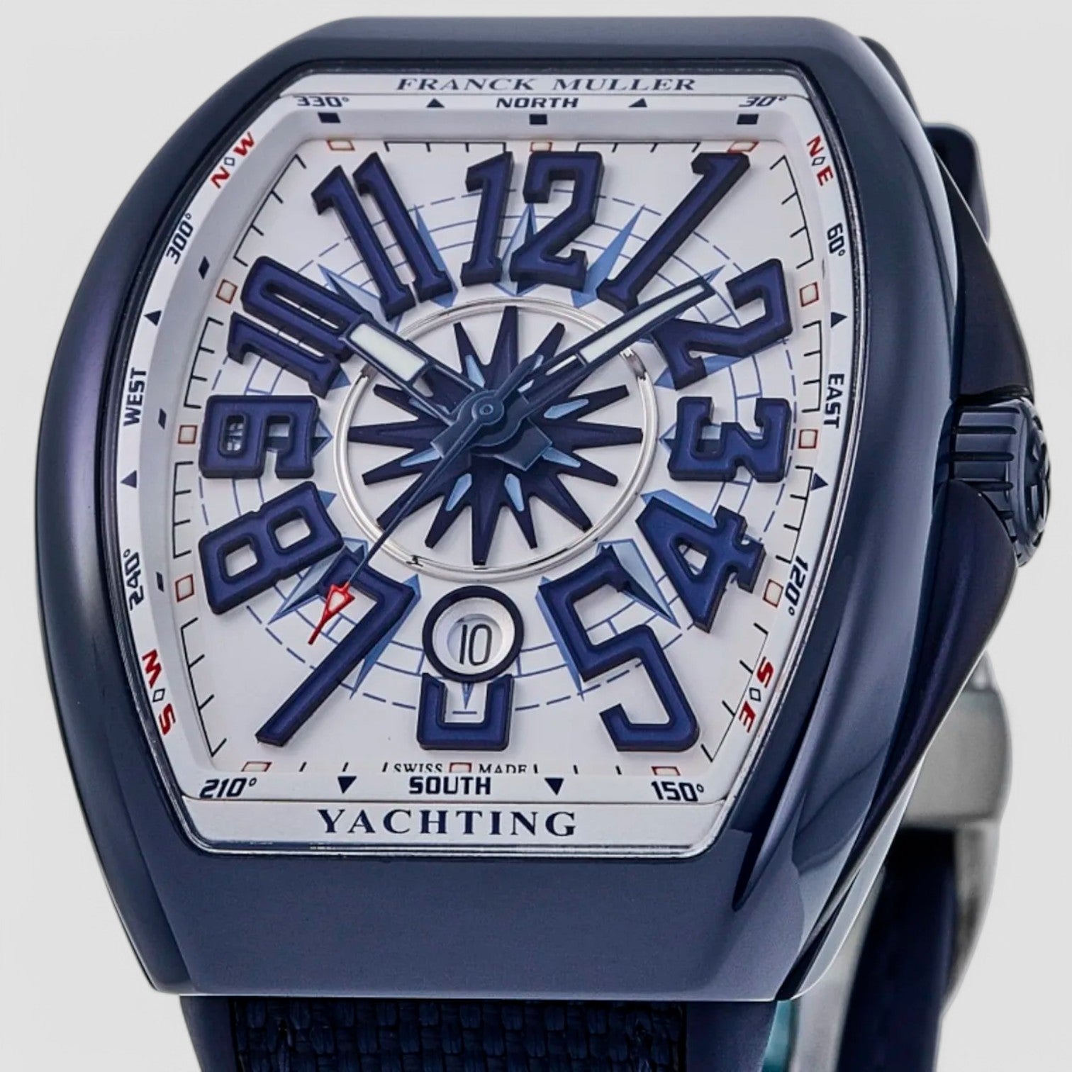 Vanguard Yachting Ceramic Case White Blue Dial Watch V45SCYACHCRBLMCBLW