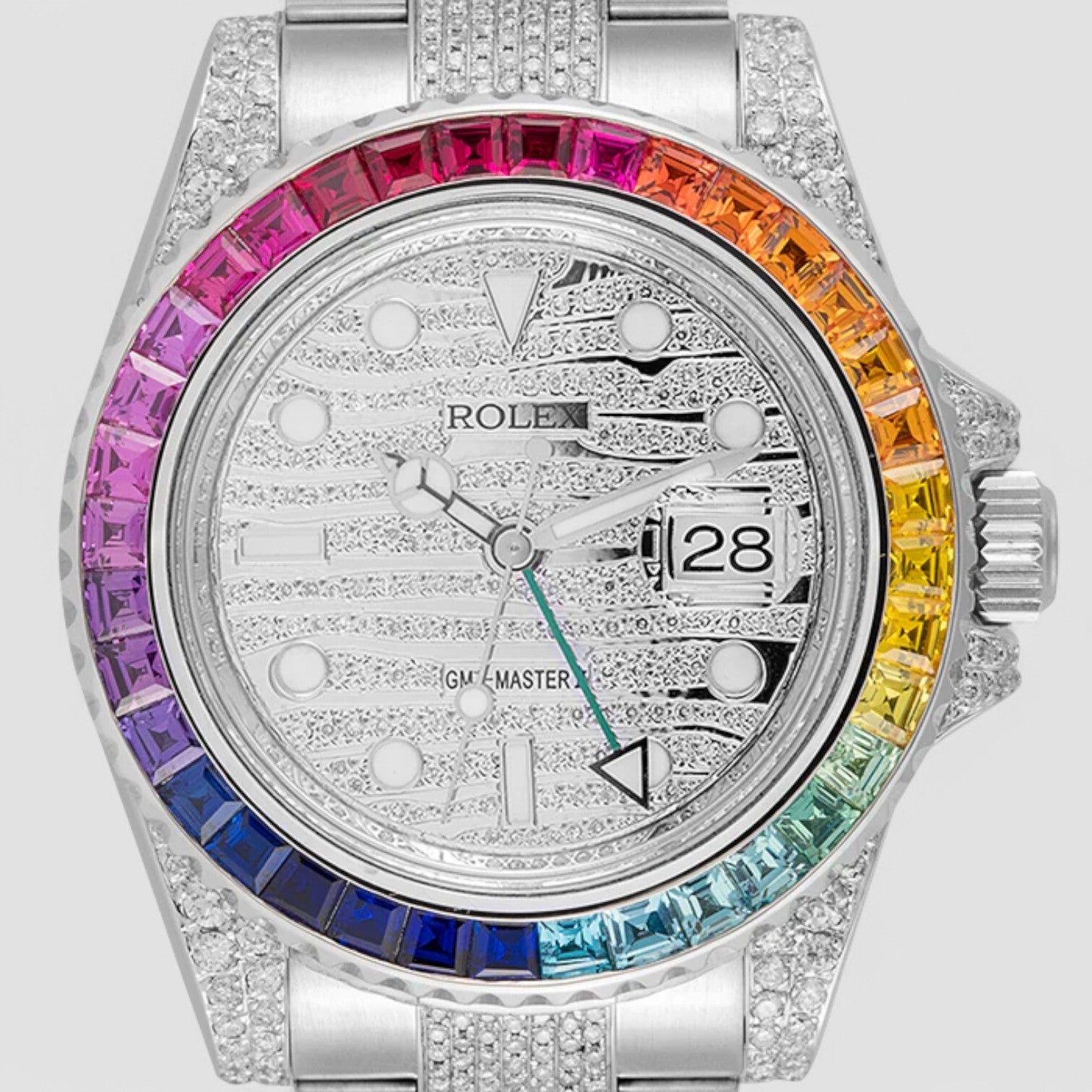 GMT-Master II 116710LN Rainbow Iced Out