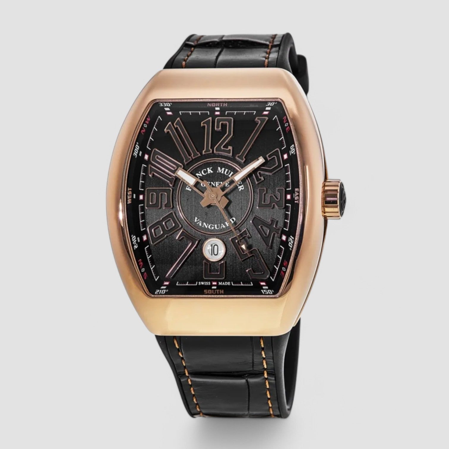 Vanguard 18kt Rose Gold Leather Strap