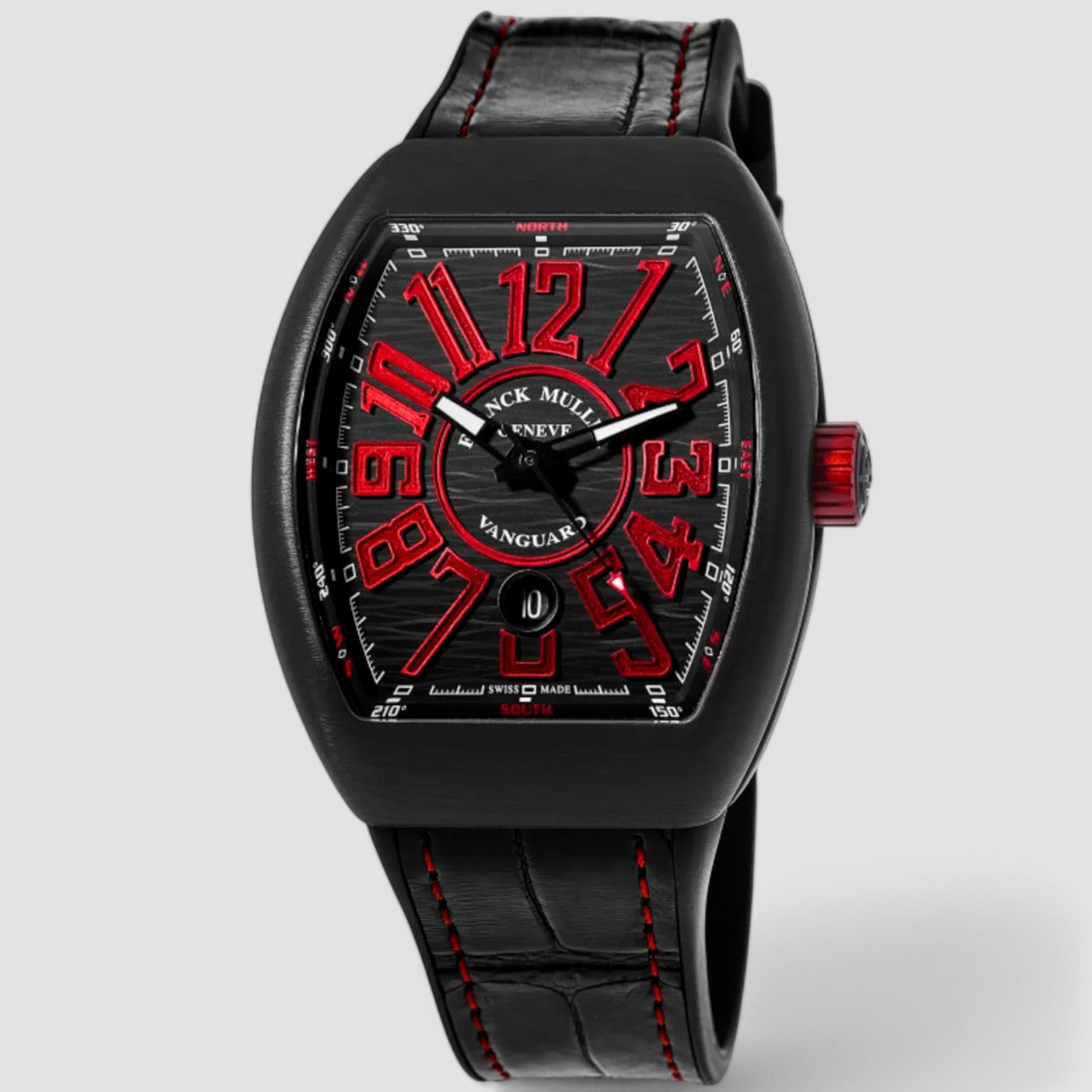 Vanguard Black Titanium Red Markers Rubber Strap