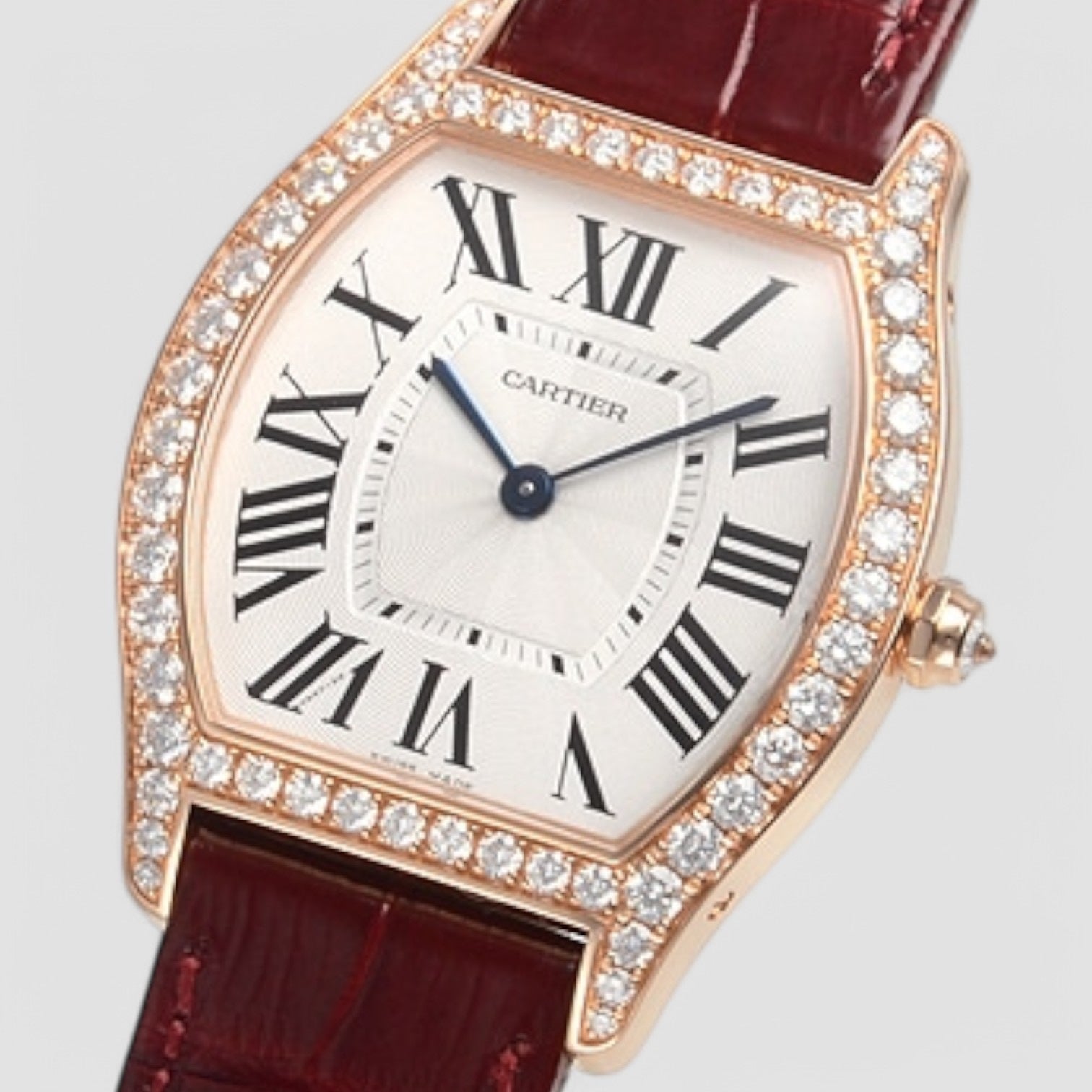 Cartier Tortue WA501008 – Rose Gold & Silver Dial