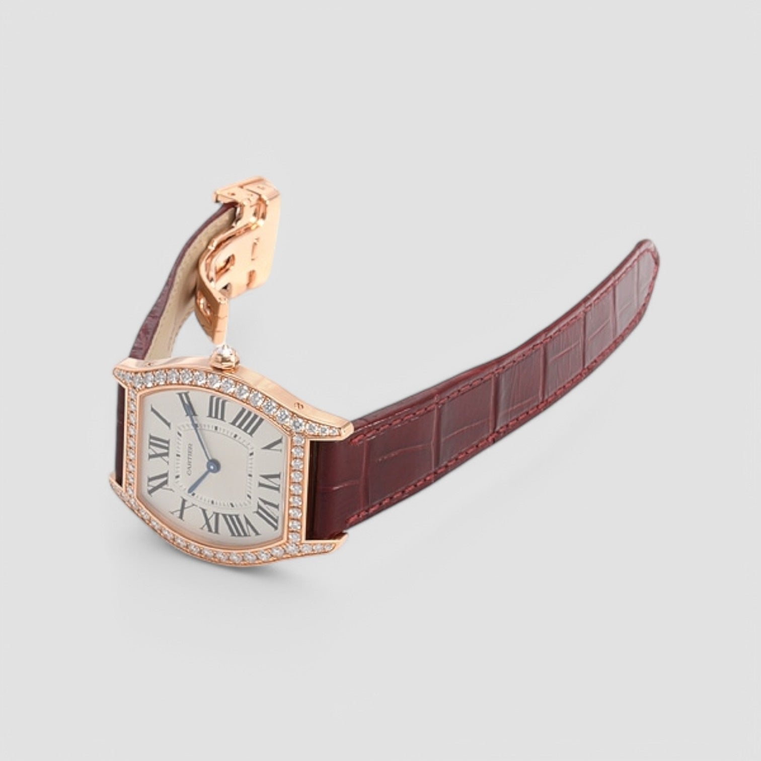 Cartier Tortue WA501008 – Rose Gold & Silver Dial