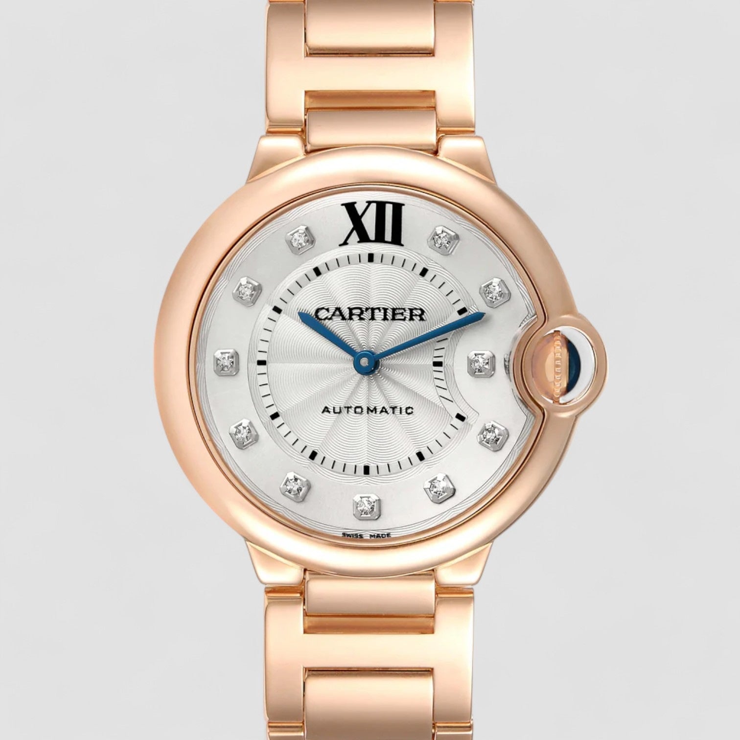 Ballon Bleu 36mm – Silver Diamond Dial 18K Rose Gold