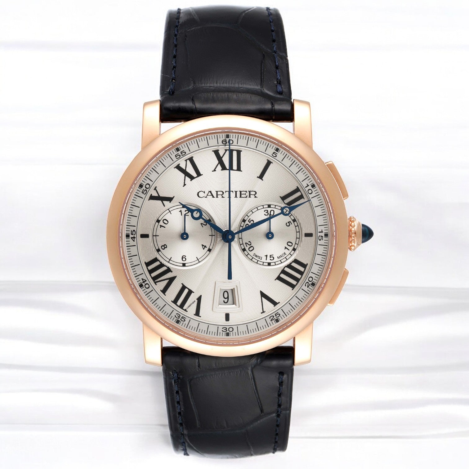 Rotonde De Cartier Chronograph 18k Rose Gold