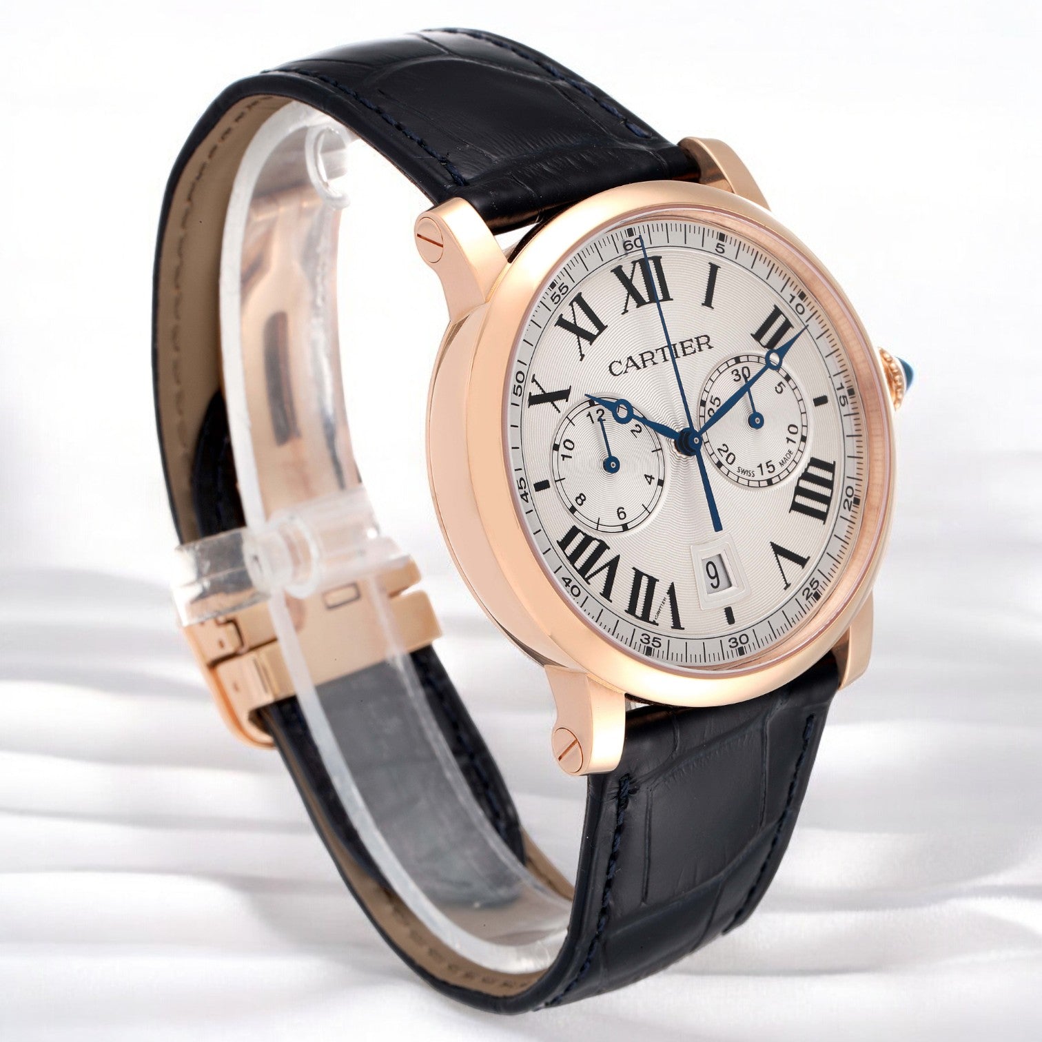 Rotonde De Cartier Chronograph 18k Rose Gold