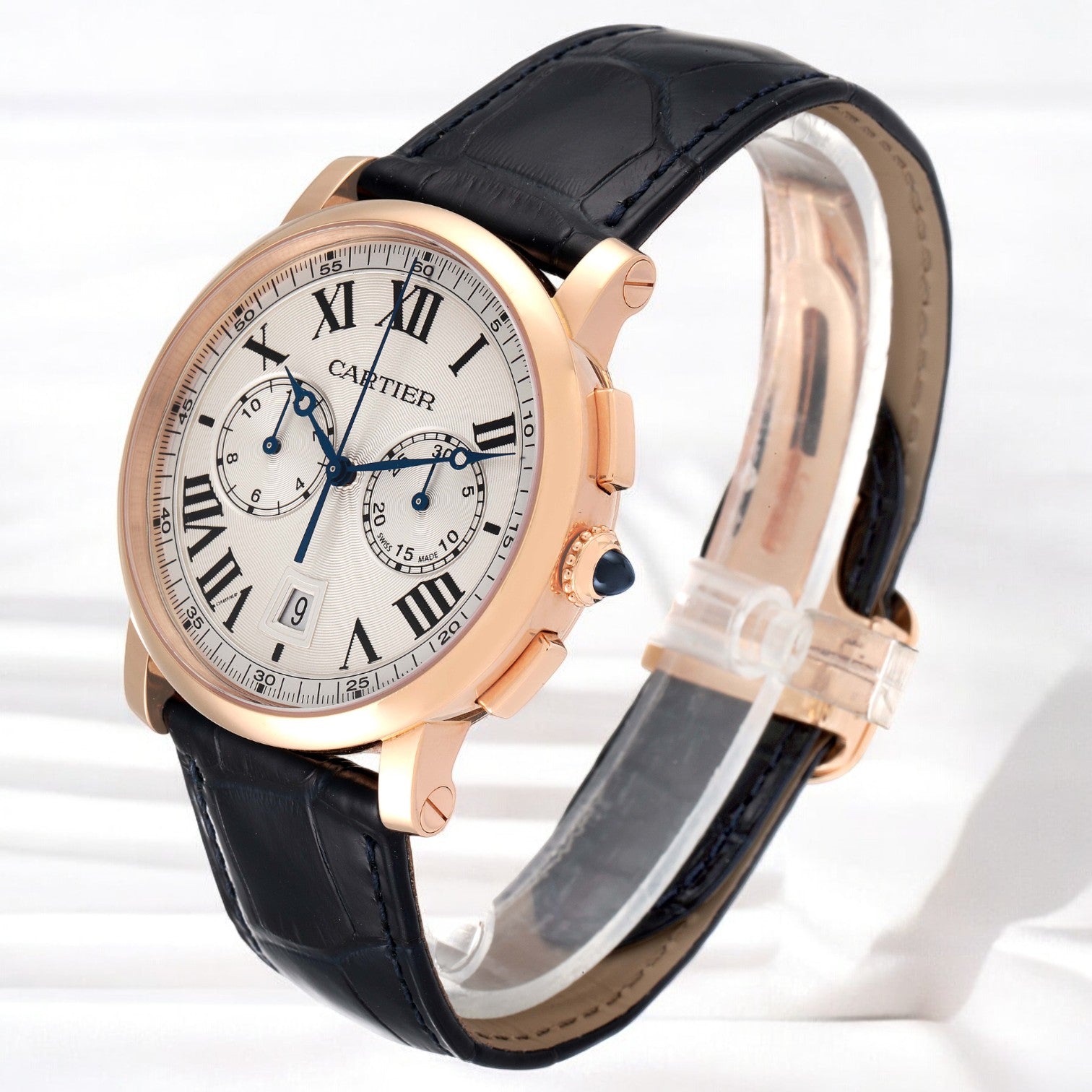 Rotonde De Cartier Chronograph 18k Rose Gold