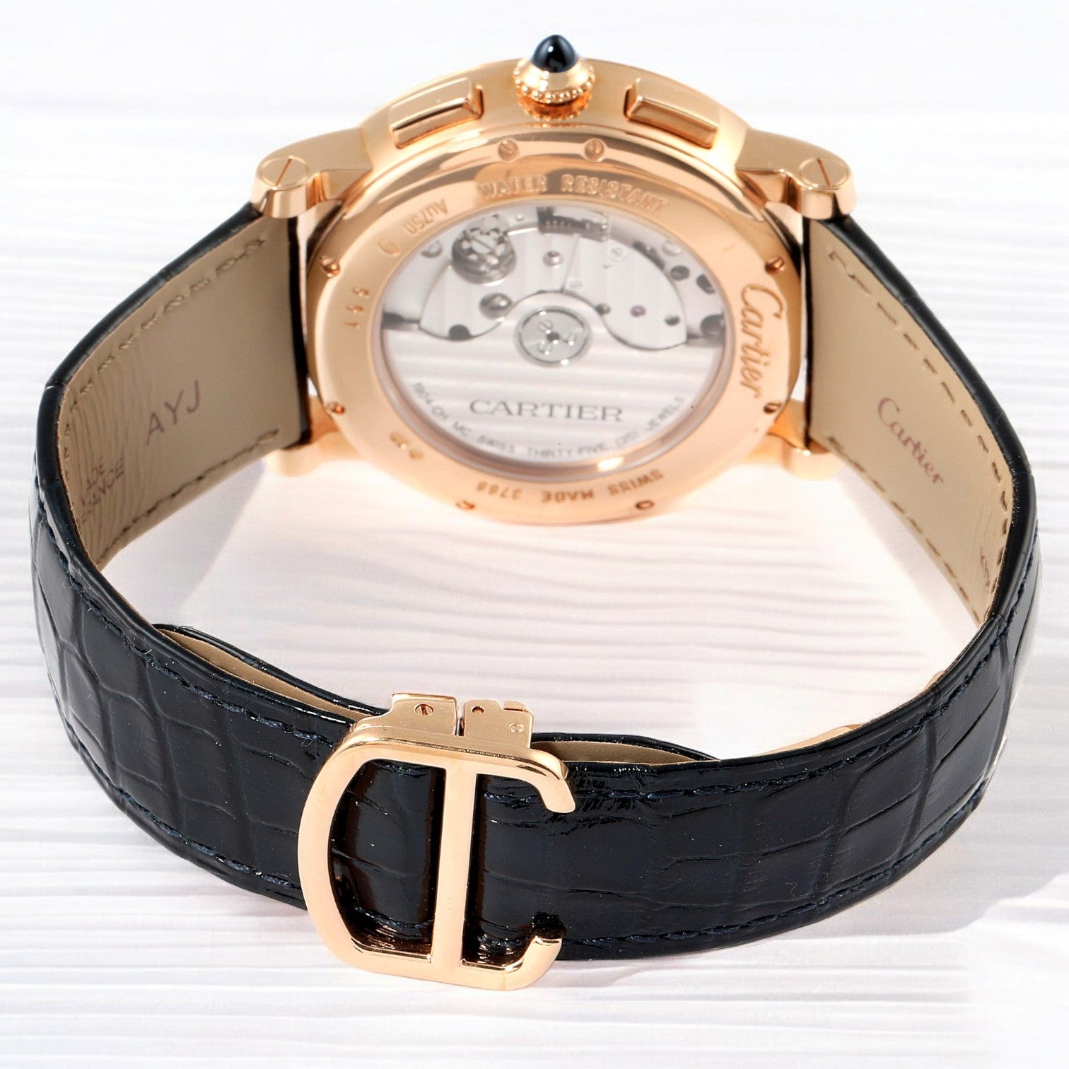 Rotonde De Cartier Chronograph 18k Rose Gold