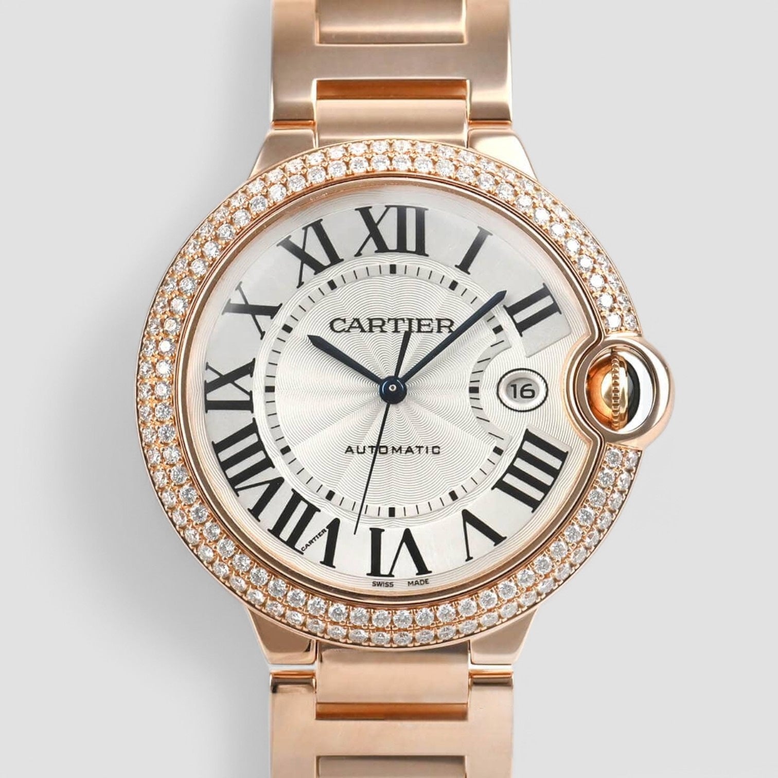 Ballon Bleu 44MM – Rose Gold & Diamond Bezel Unisex Watch