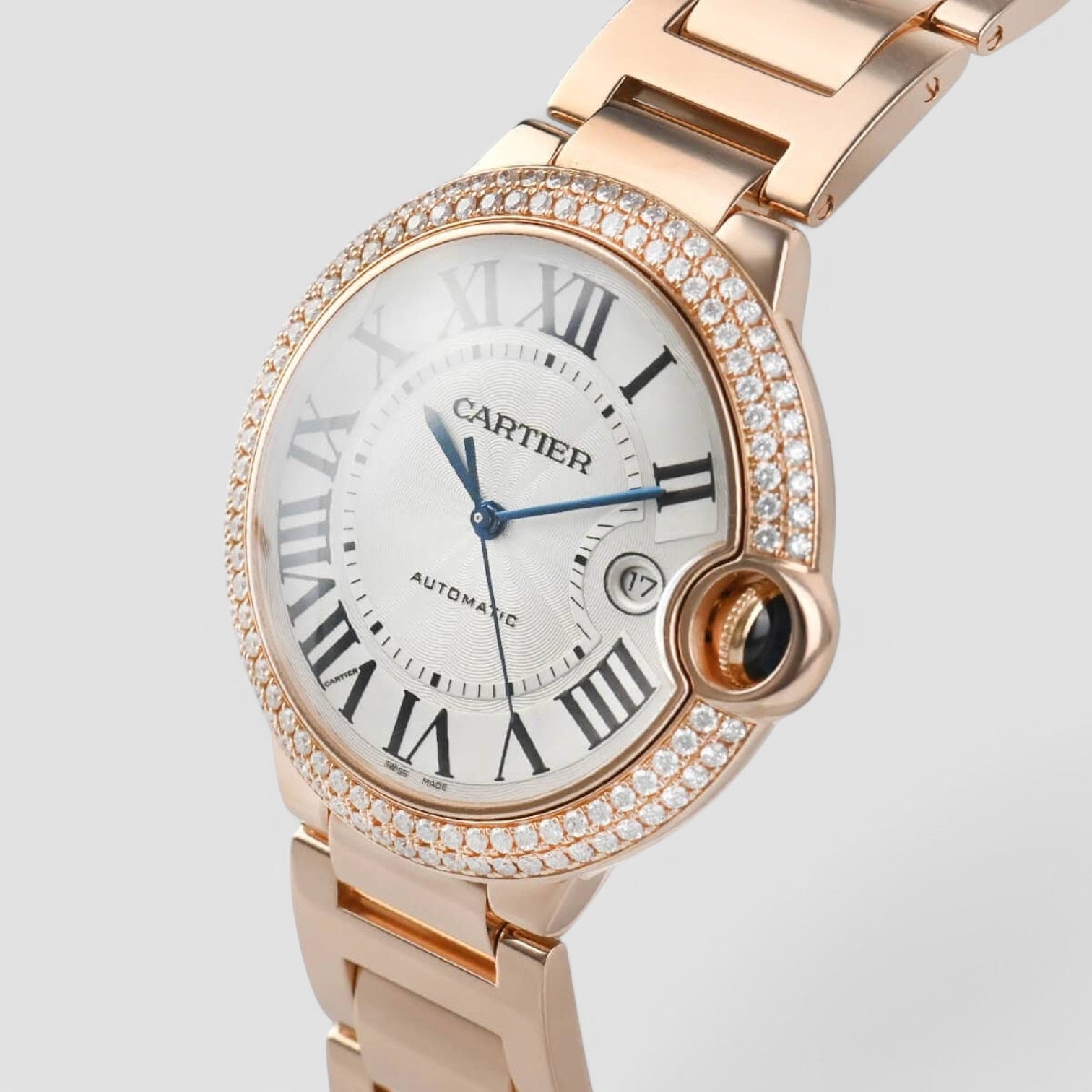 Ballon Bleu 44MM – Rose Gold & Diamond Bezel Unisex Watch