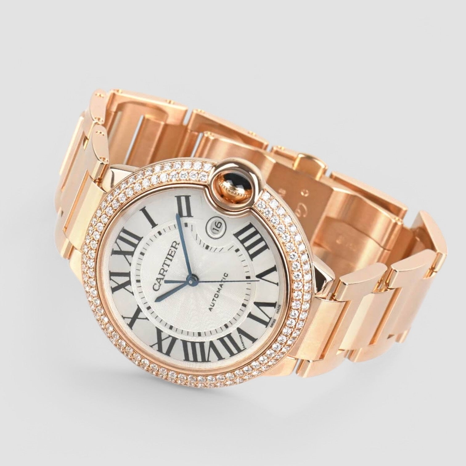 Ballon Bleu 44MM – Rose Gold & Diamond Bezel Unisex Watch