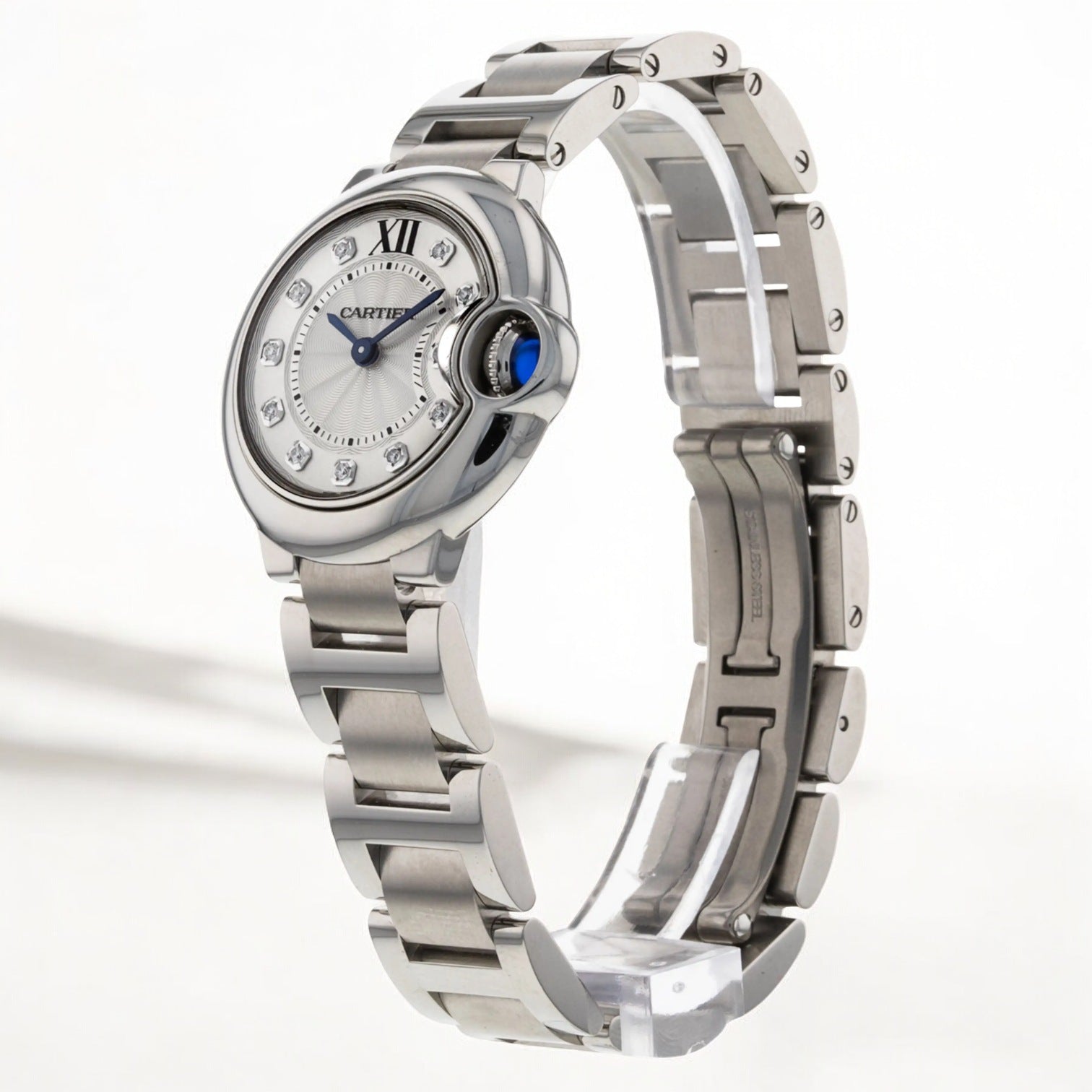 Ballon Bleu 28mm Silver Diamond Dial Steel