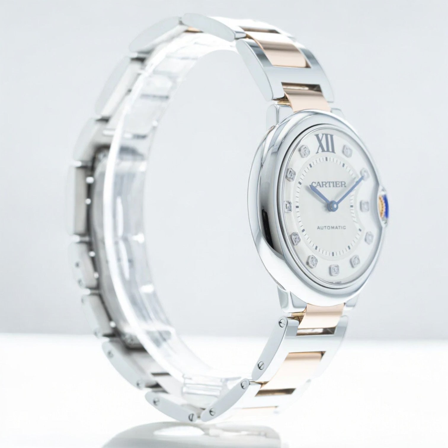 Ballon Bleu 36mm Automatic – Steel & Rose Gold with Diamonds