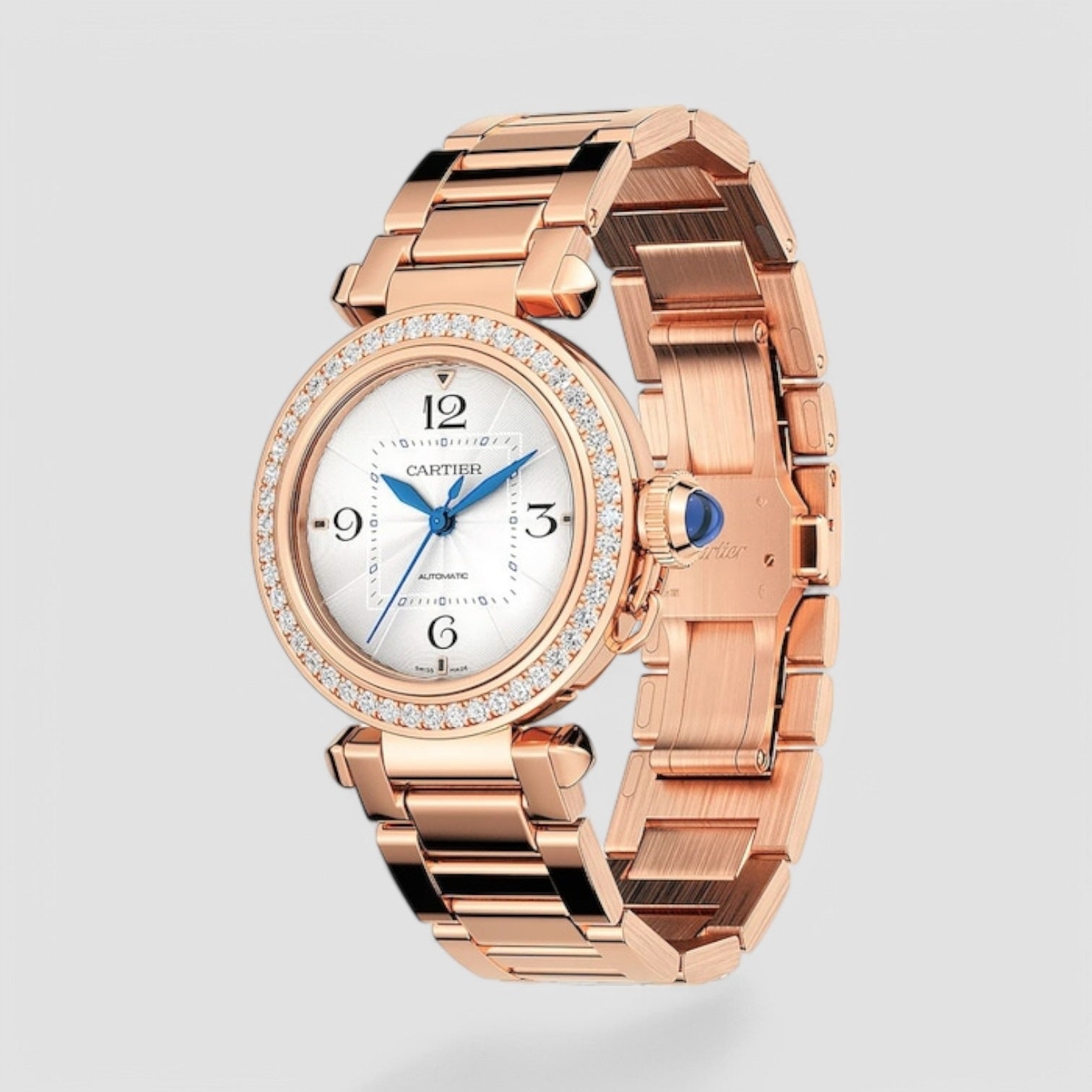 Pasha De Cartier 35mm Rose Gold Watch WJPA0013