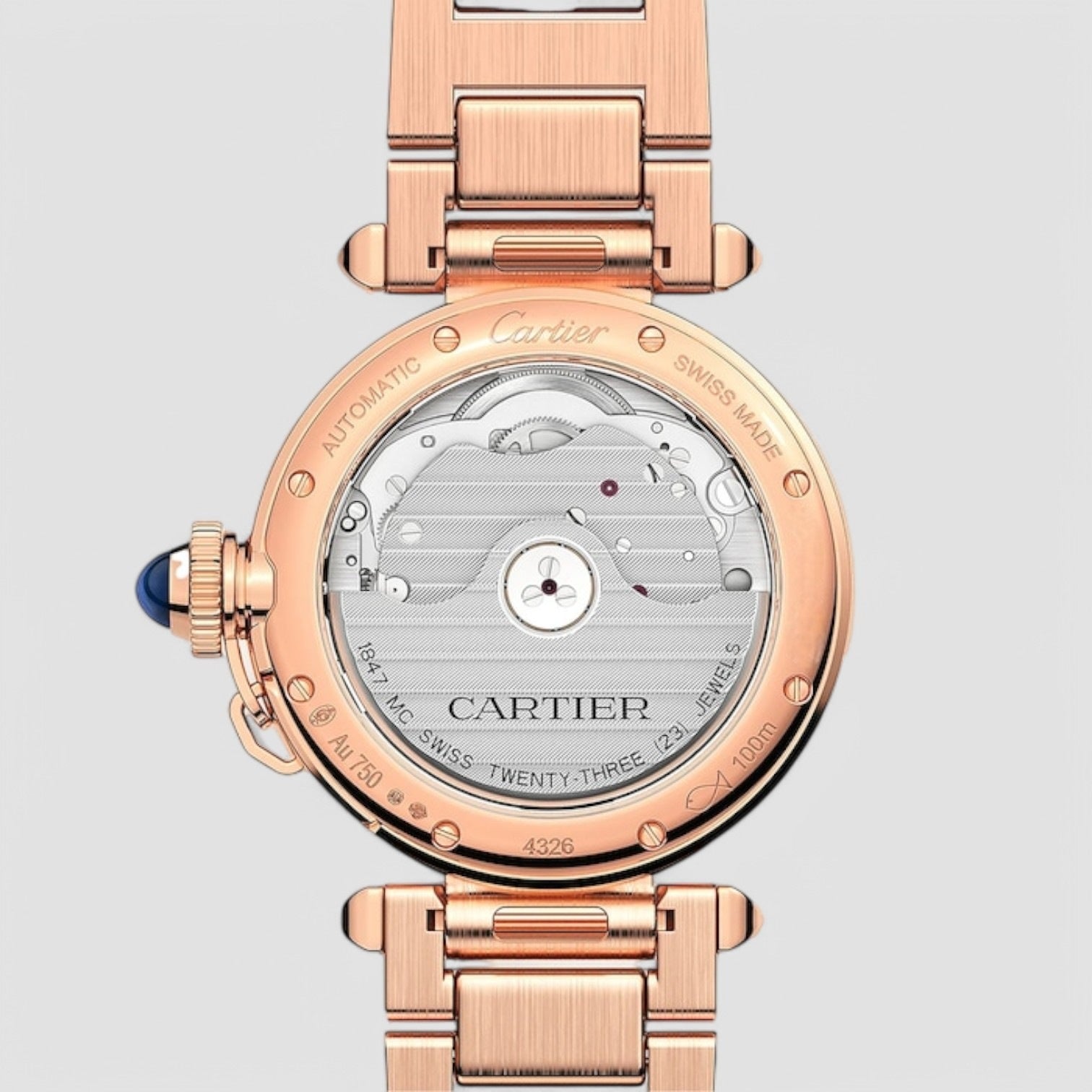 Pasha De Cartier 35mm Rose Gold Watch WJPA0013