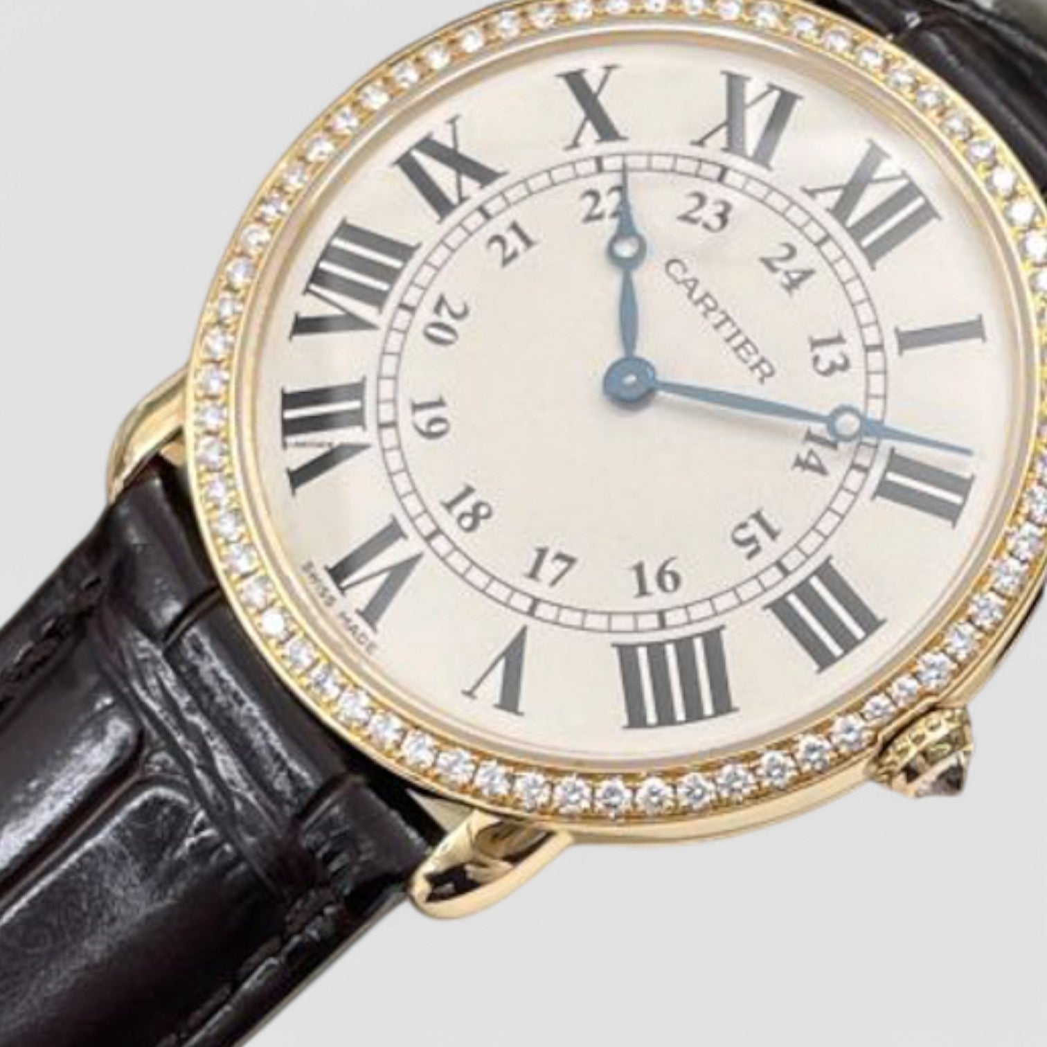 Ronde Louis Cartier Hand-Wound Diamond Watch WR000451