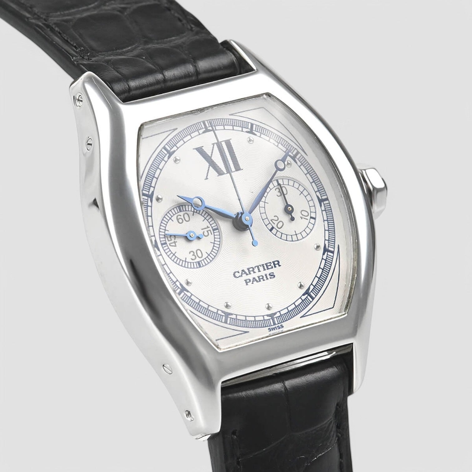 Tortue Privee Collection 2396 – Monopoussoir Chronograph in 18K White Gold