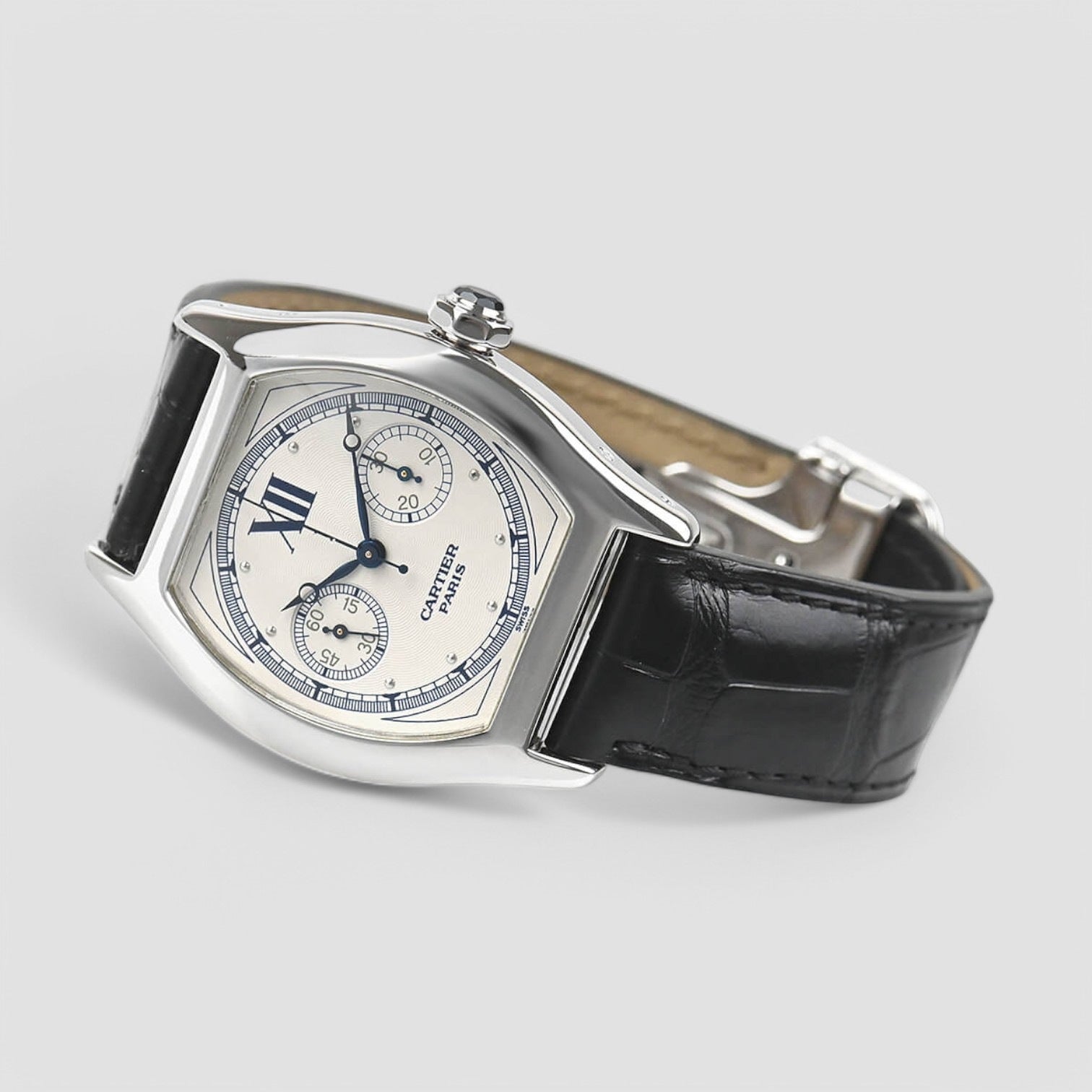 Tortue Privee Collection 2396 – Monopoussoir Chronograph in 18K White Gold