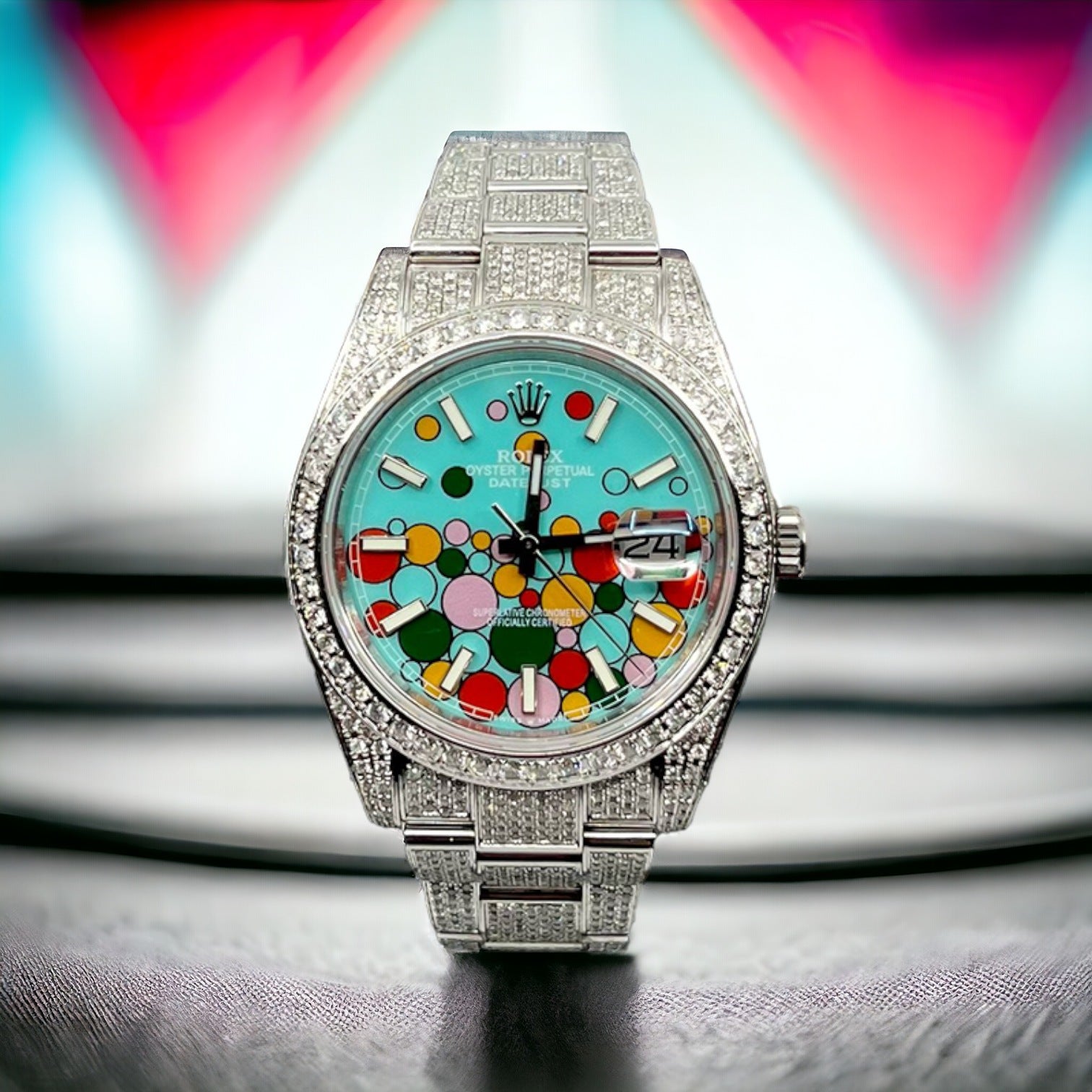 Rolex - Datejust 41 Full Iced out – Diamonds – Tiffany Celebrations Dial