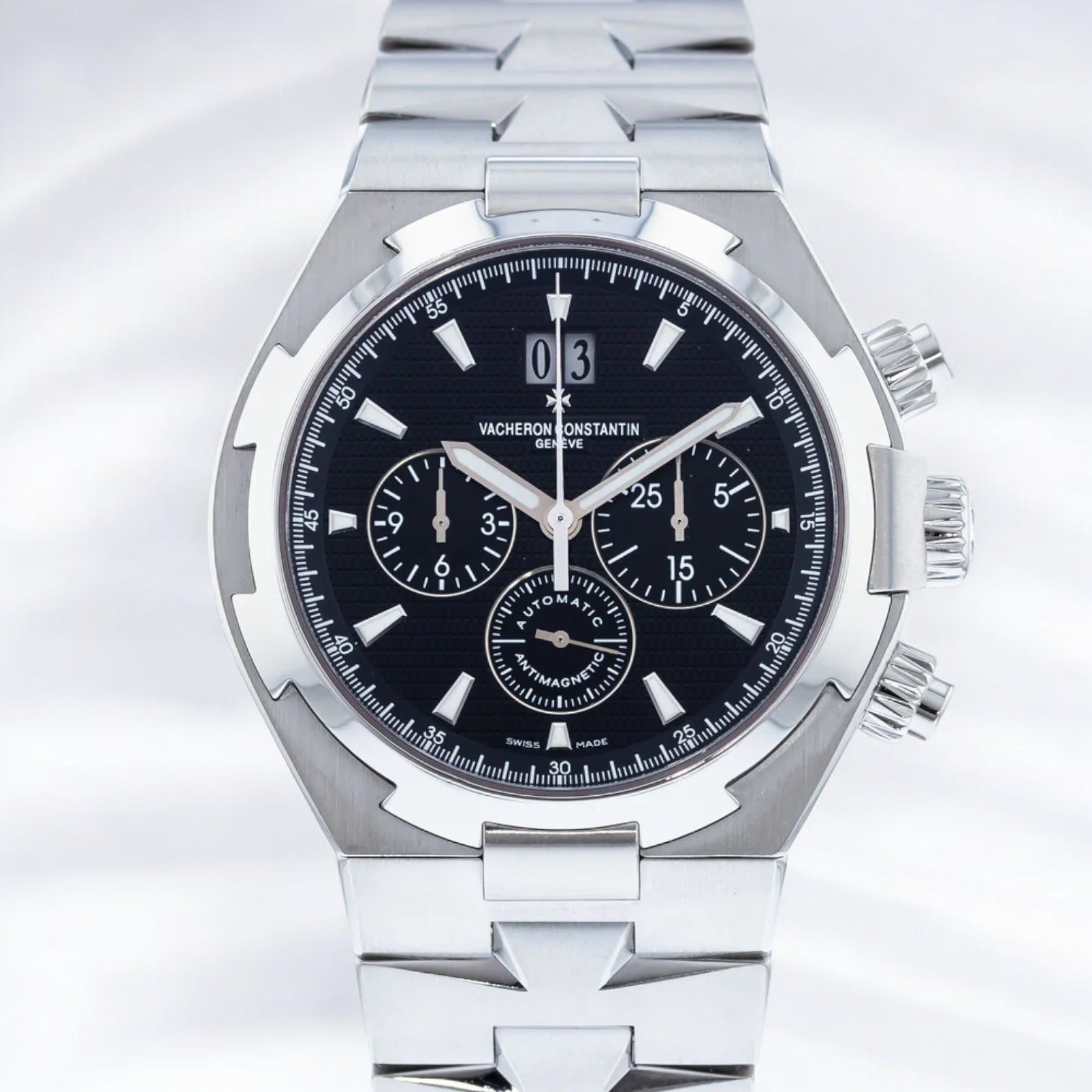 Overseas Chronograph Black Dial SS / SS