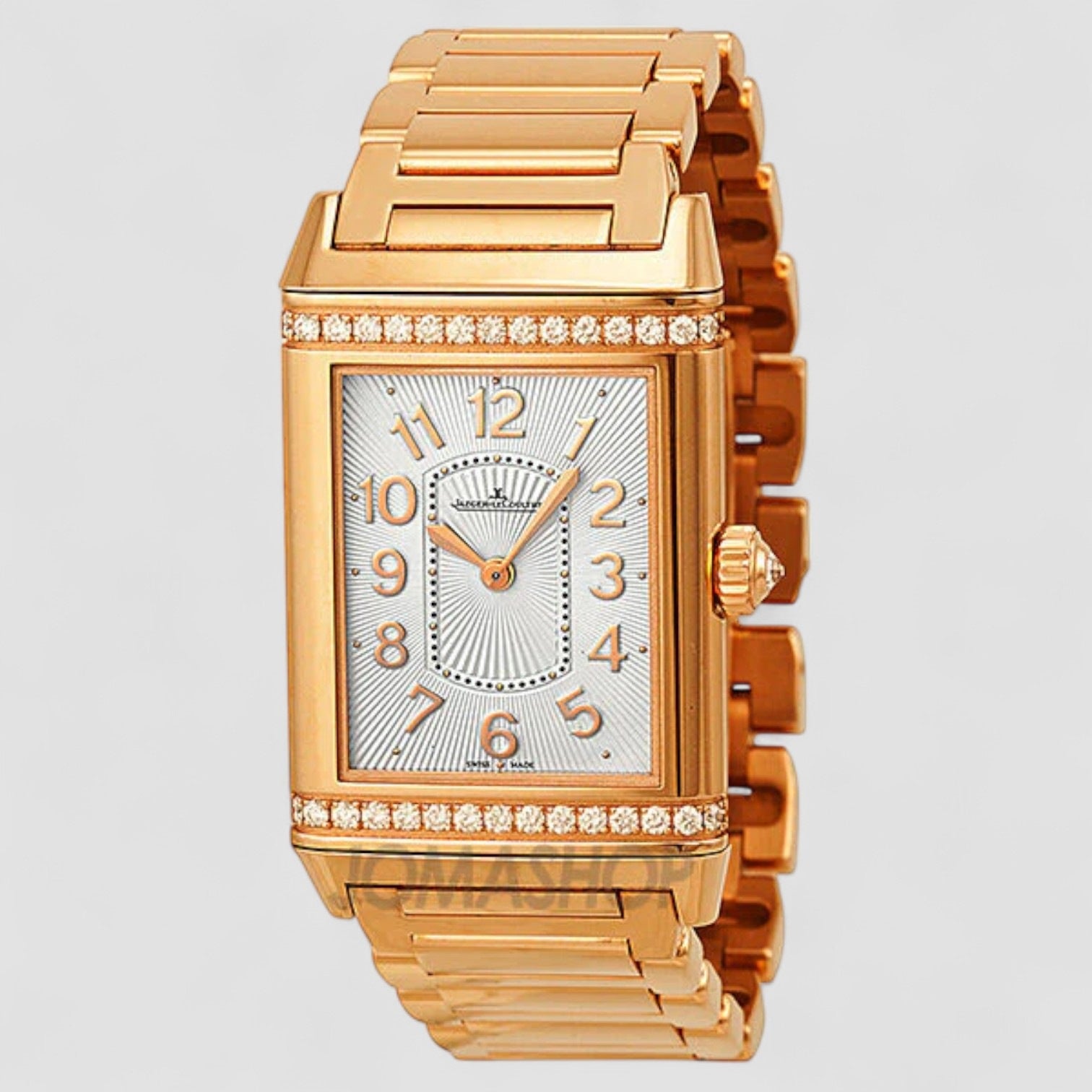 Grande Reverso Diamond Silver Dial Ladies Watch