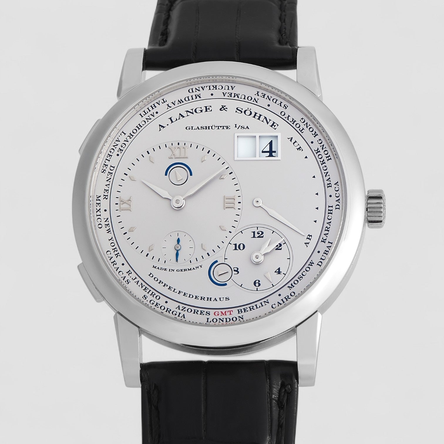 Lange 1 Time Zone Platinum