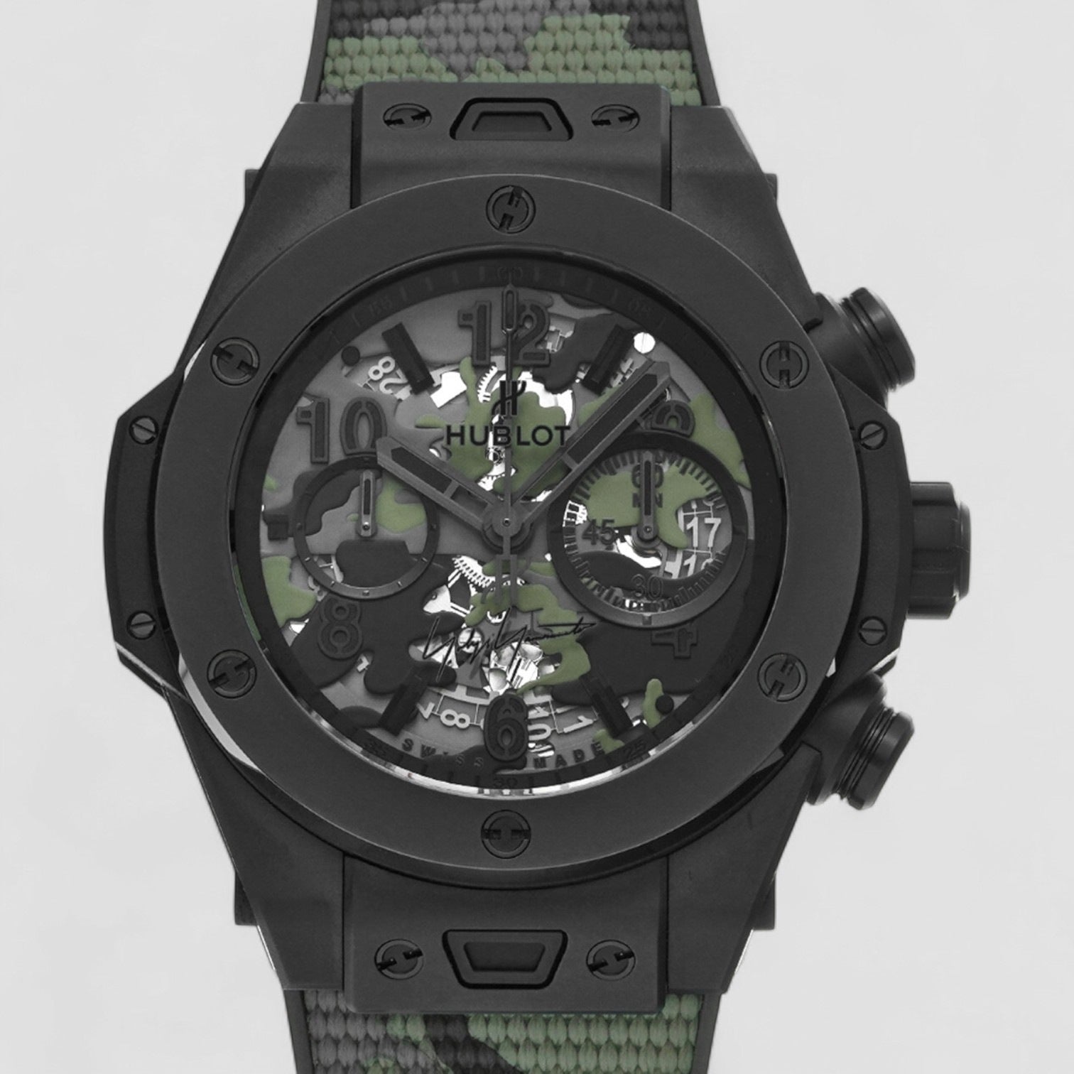 Big Bang Camo Yohji Yamamoto Chronograph Automatic Green Dial Men's Watch