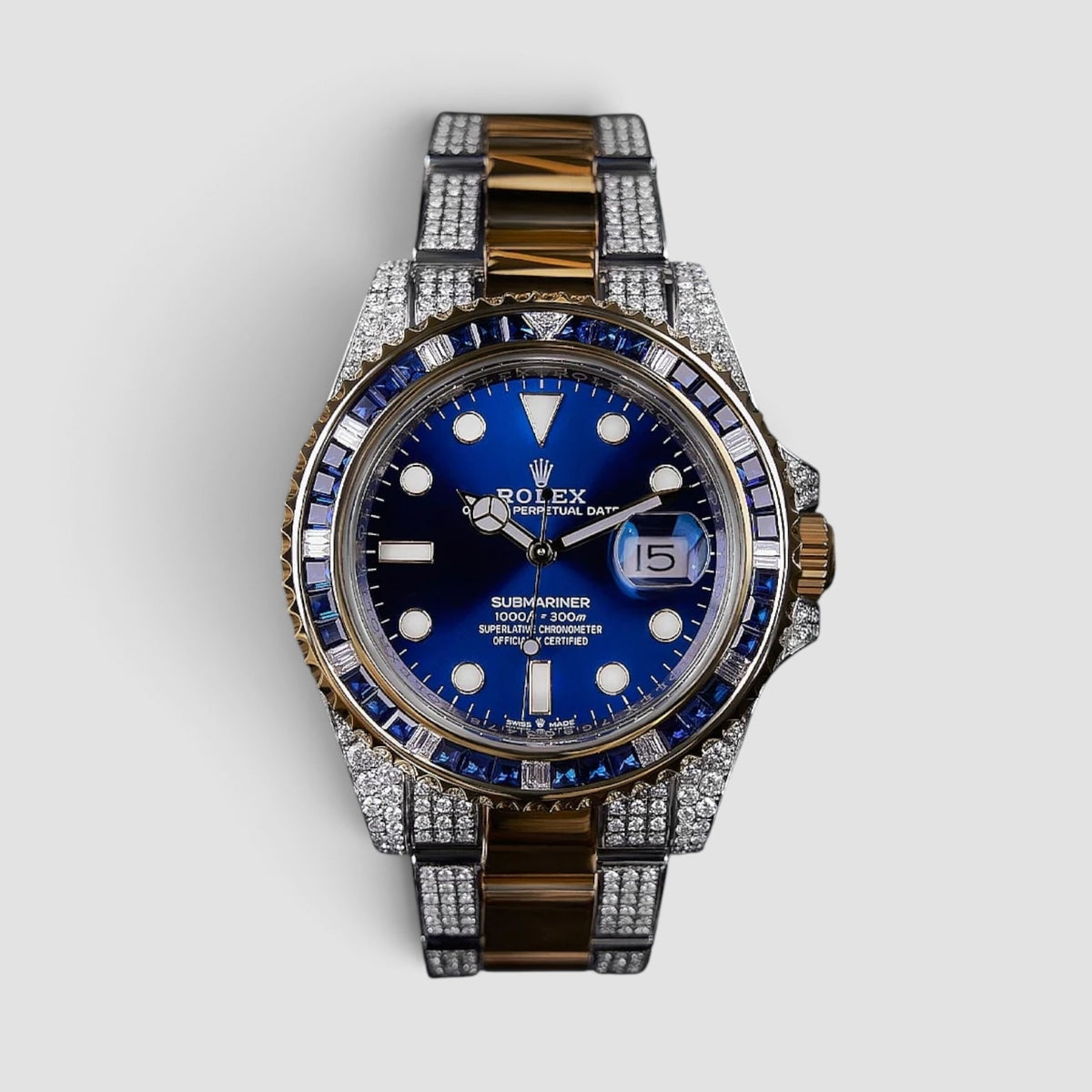 Submariner Date 41 Bluesy Custom Diamond-Set Bezel