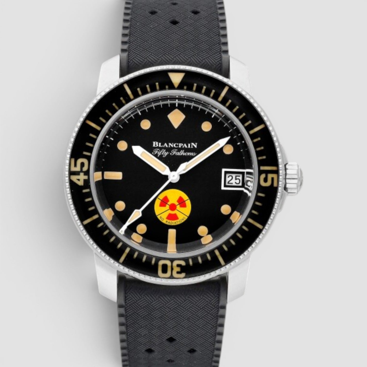 Fifty Fathoms Tribute to Fifty Fathoms 40.3mm Steel Black Dial