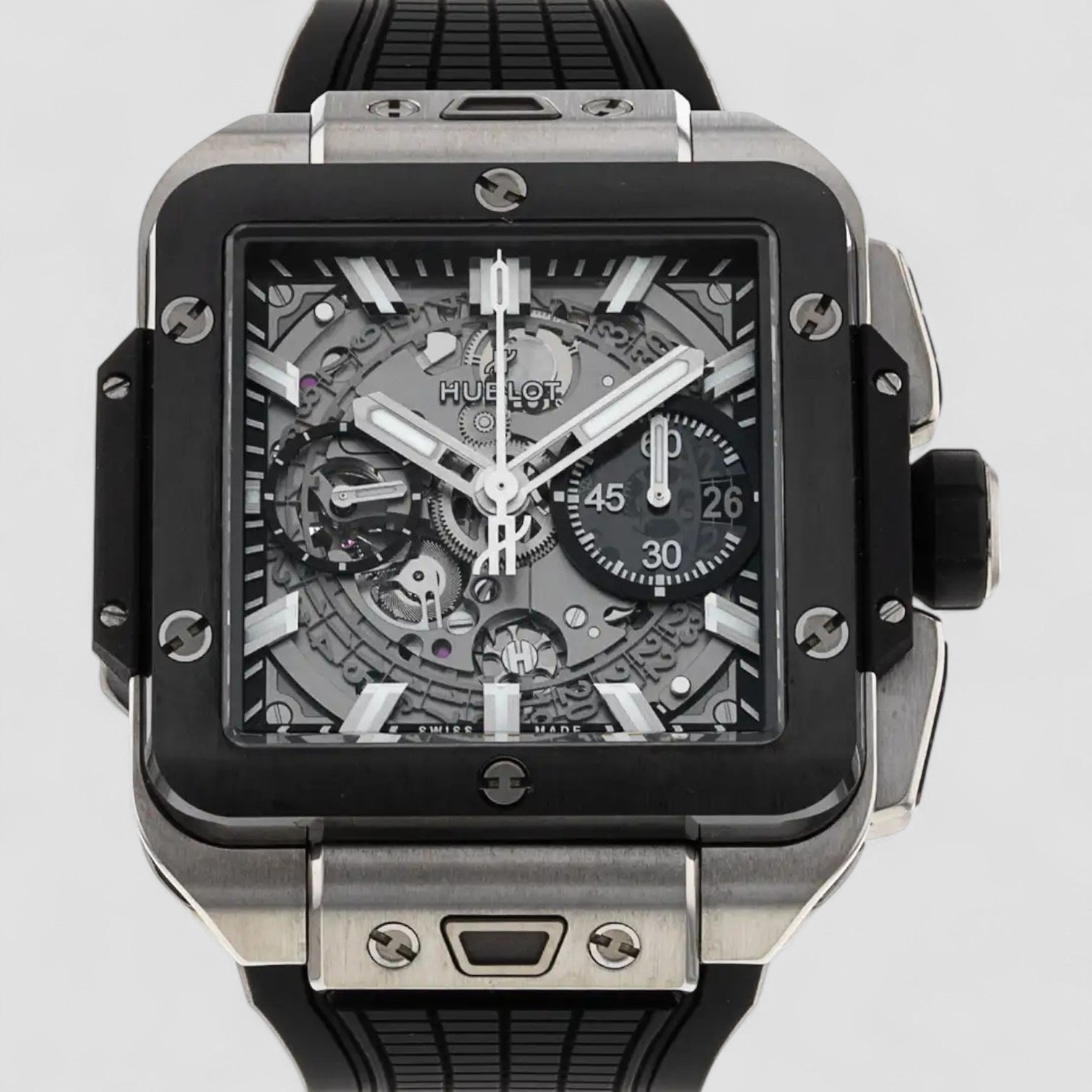 Square Bang Chronograph 42mm Titanium Skeleton Men's Watch