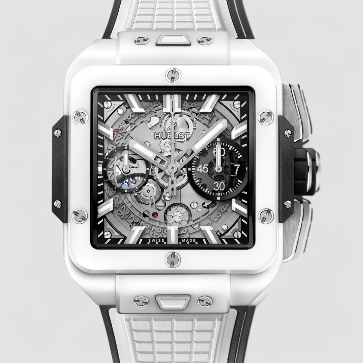 Square Bang Unico White Ceramic 42mm