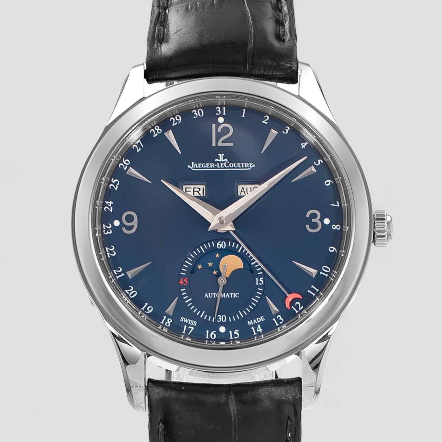 Master Calendar Blue Steel Mens Watch