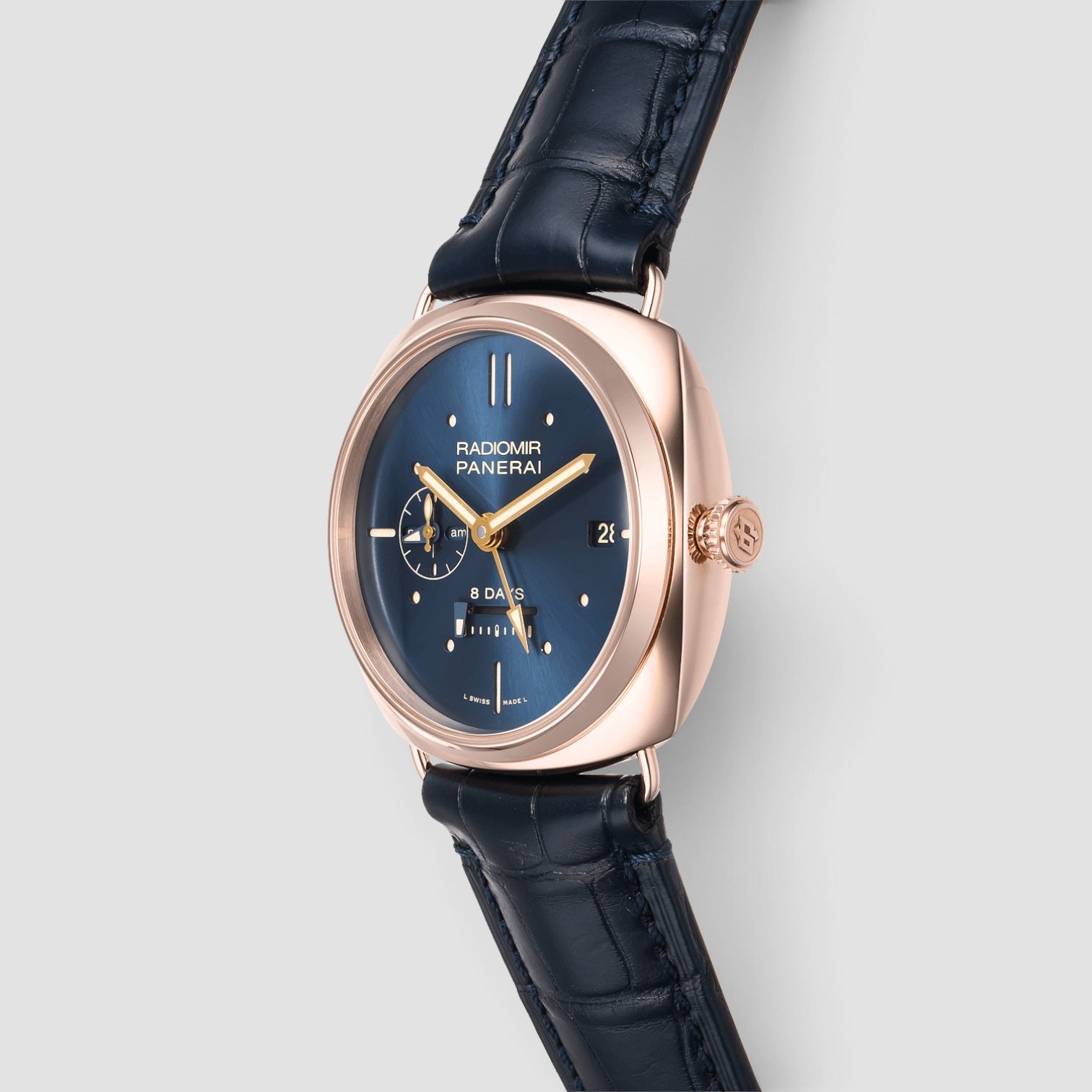 Radiomir 8 Days GMT Oro Rosso 45mm Rose Gold Blue Dial