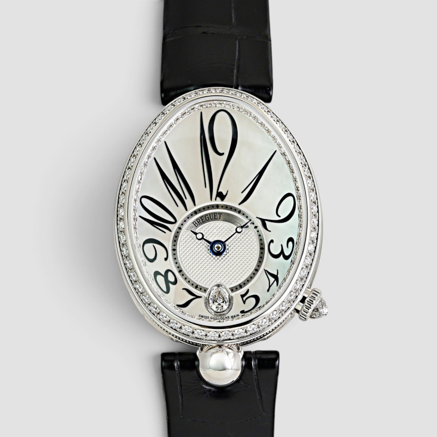 Reine de Naples 18K White Gold Diamond Mother-of-Pearl Dial