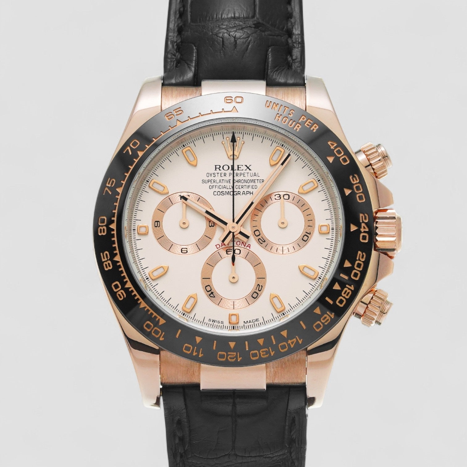 Cosmograph Daytona Automatic White Dial Everose Gold Men's Watch