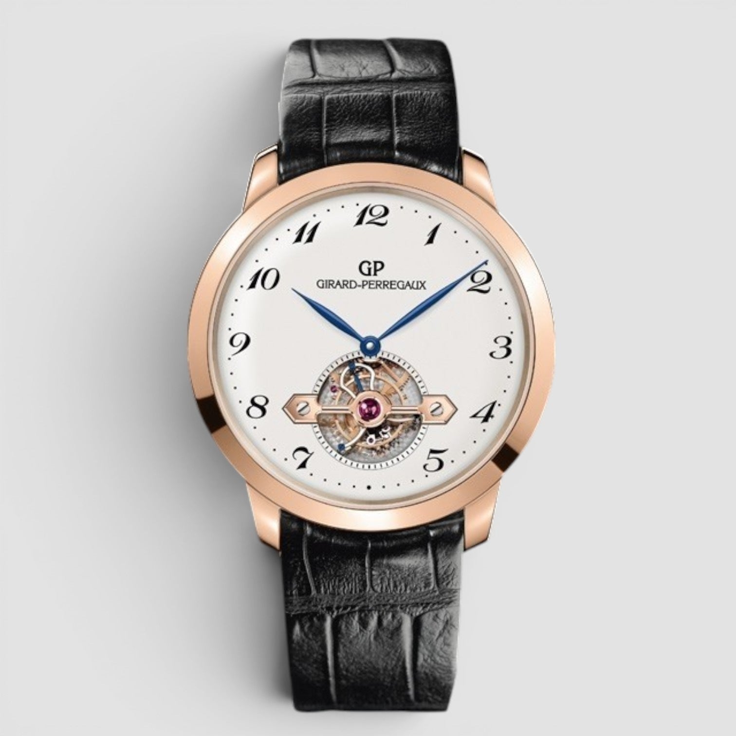 1966 Tourbillon Sous Pont d’Or 18K Rose Gold Silver Dial