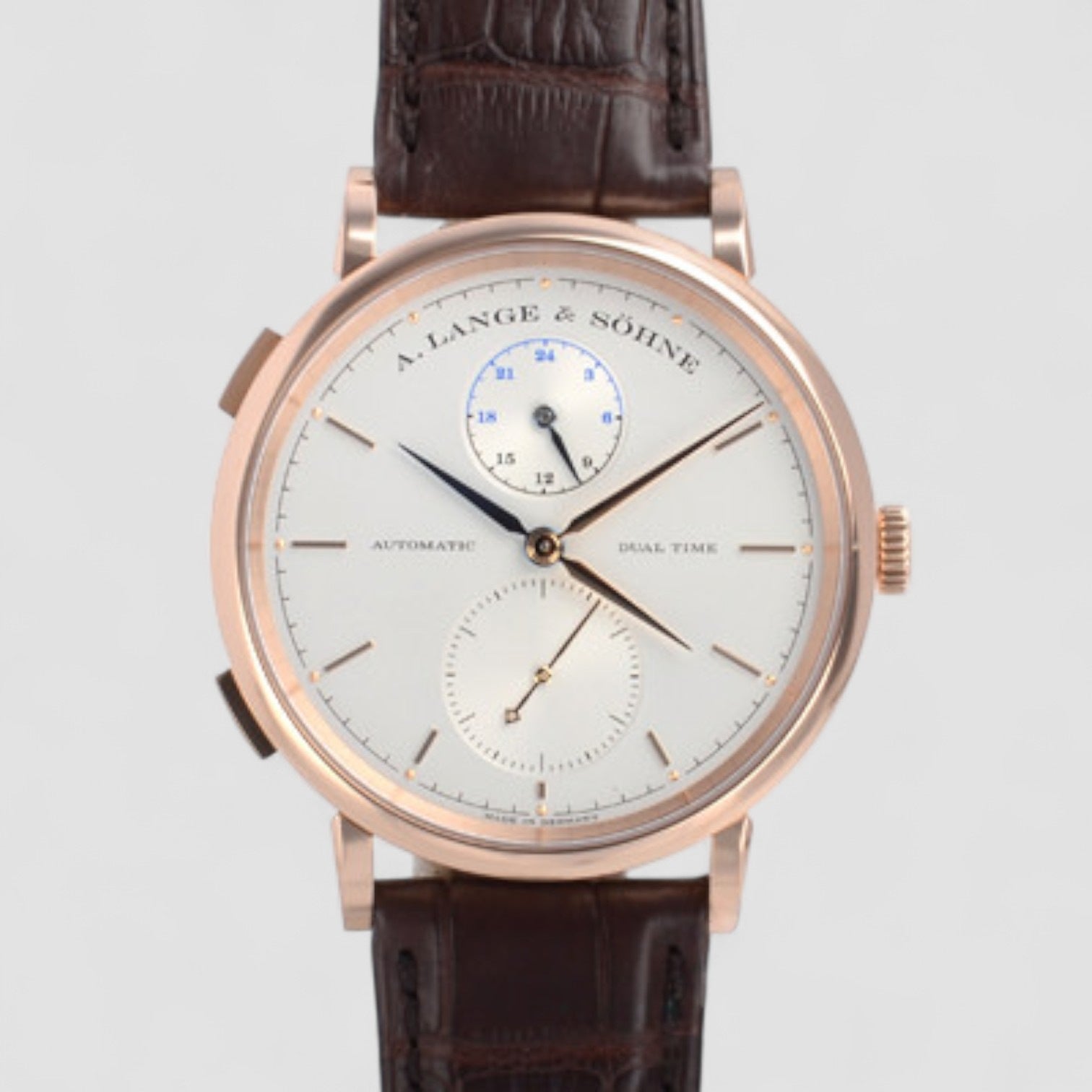 Saxonia Dual Time 18K Rose Gold