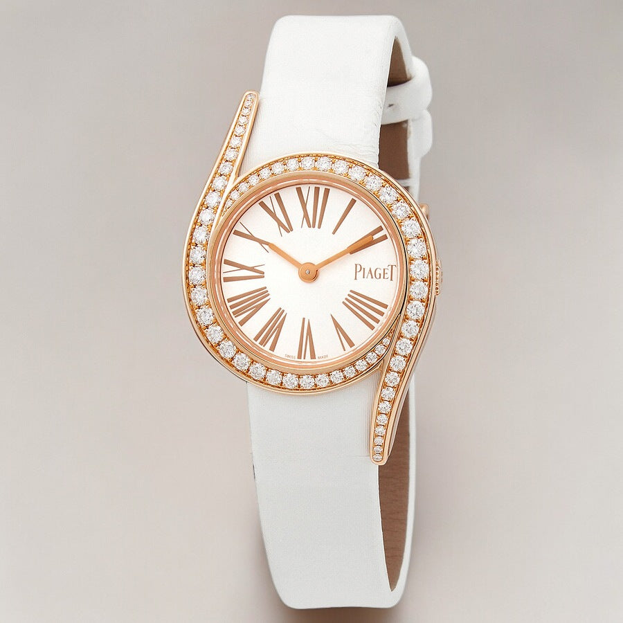 Limelight Silver Dial Diamond Satin Strap