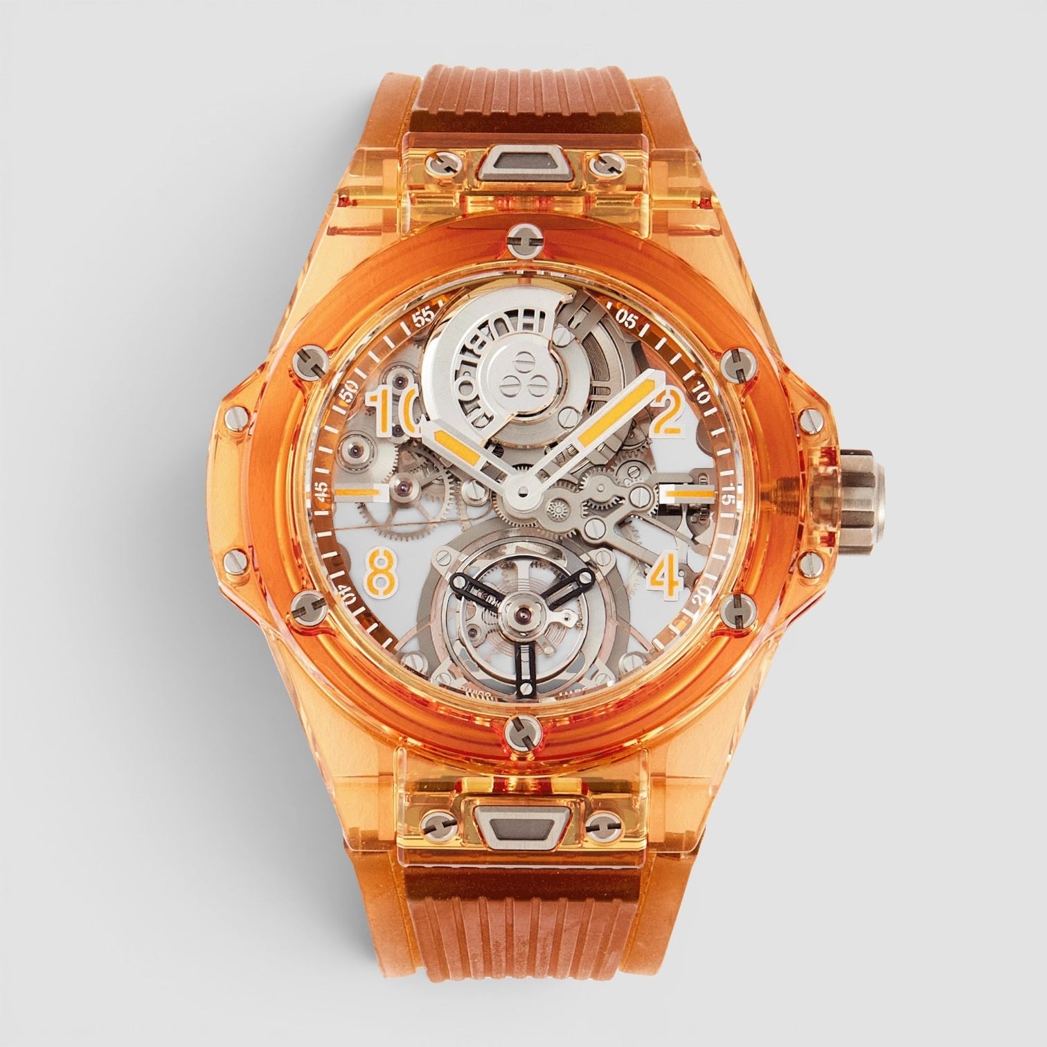 Big Bang Tourbillon Automatic Orange Sapphire 45mm Skeleton Dial