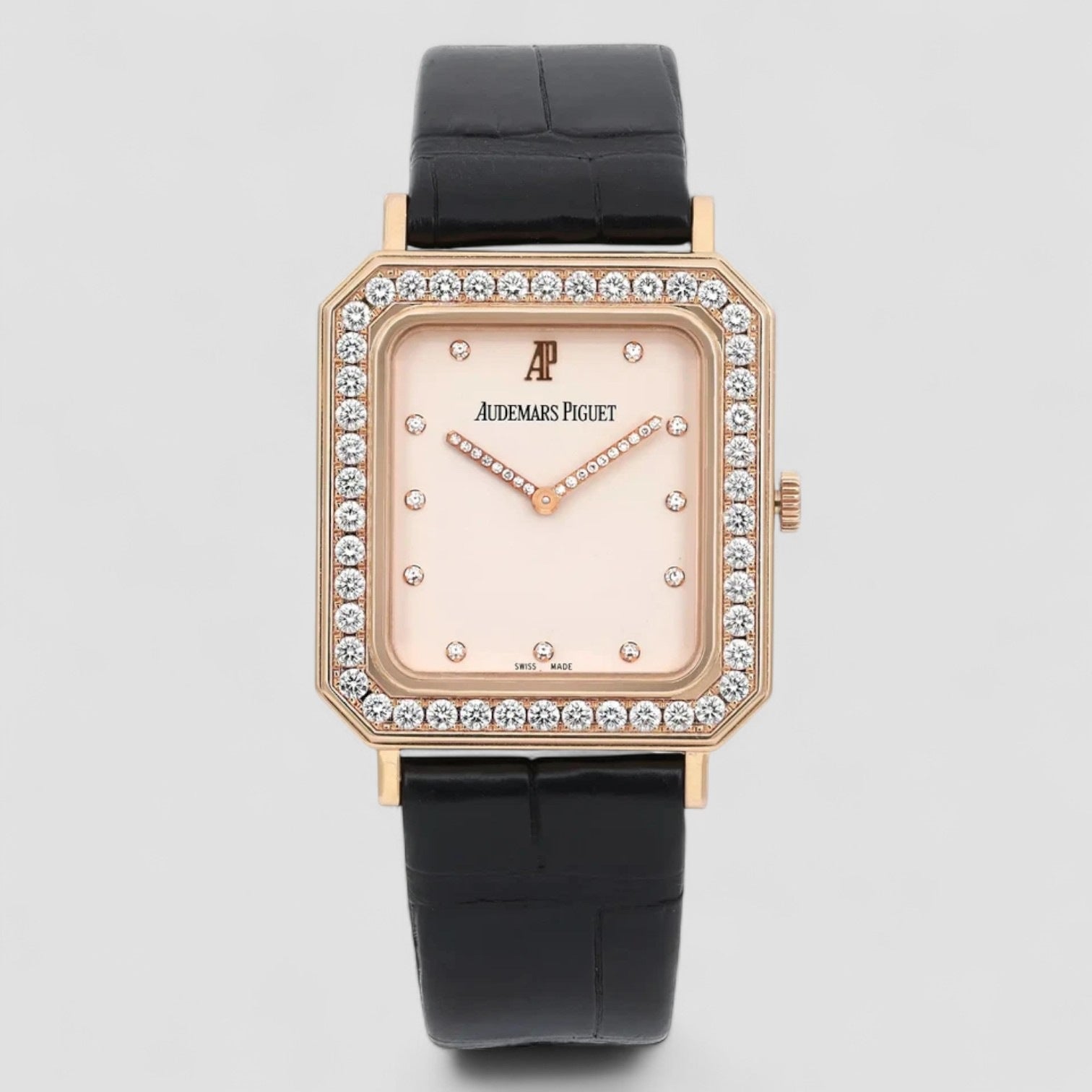 Rose Gold Diamonds Cream Dial Watch 29MM