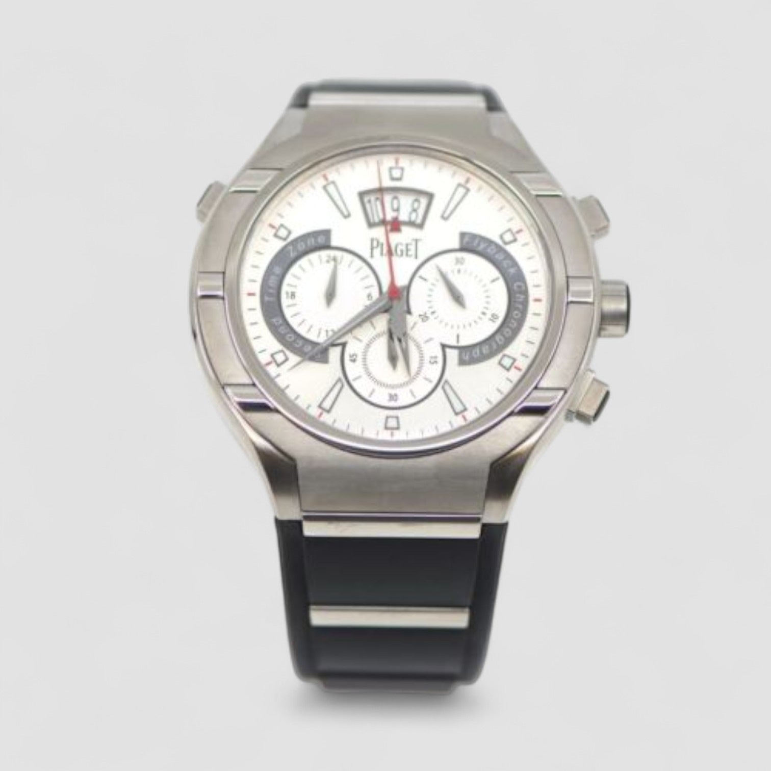Polo FortyFive Automatic Silver Dial Black Rubber Men's Watch