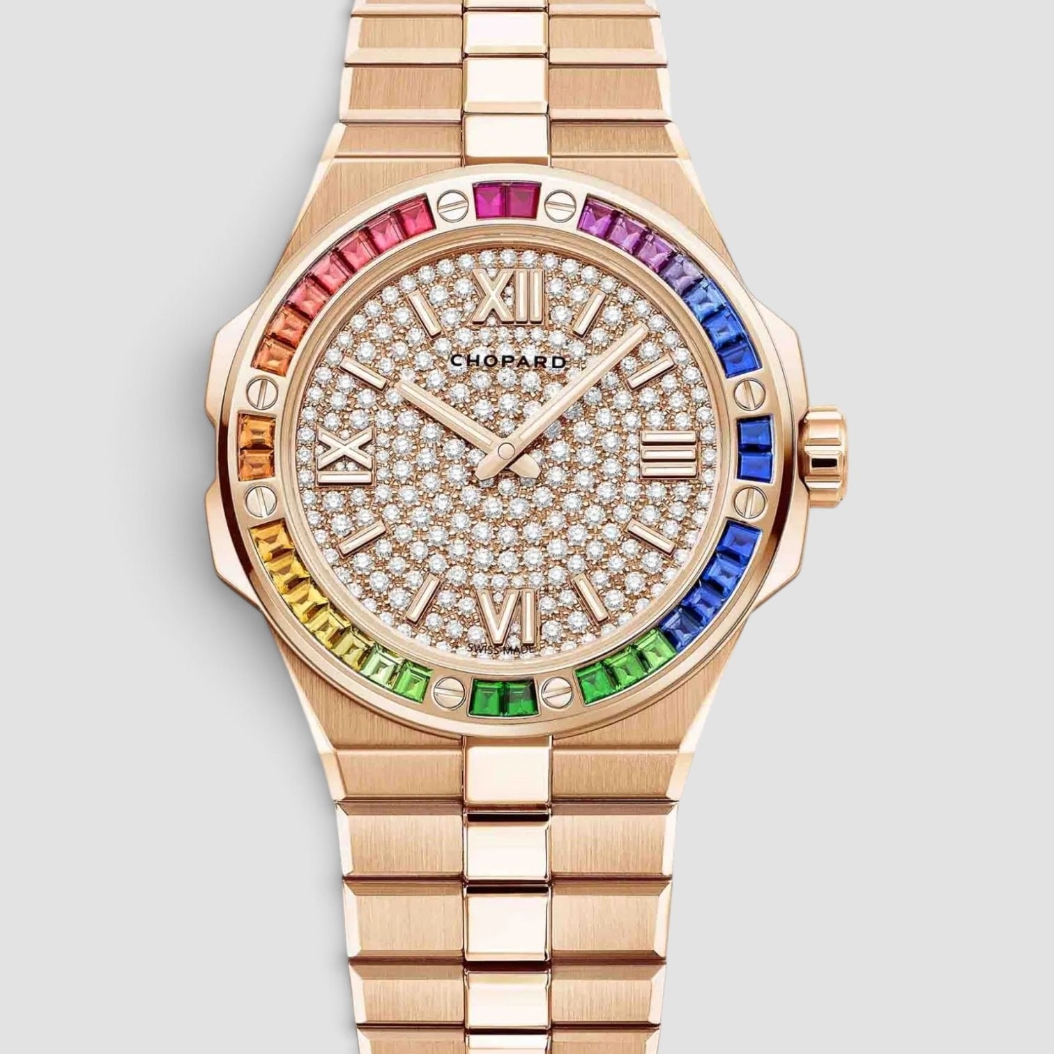 Alpine Eagle 41mm Rose Gold Diamond-Set Dial & Bracelet